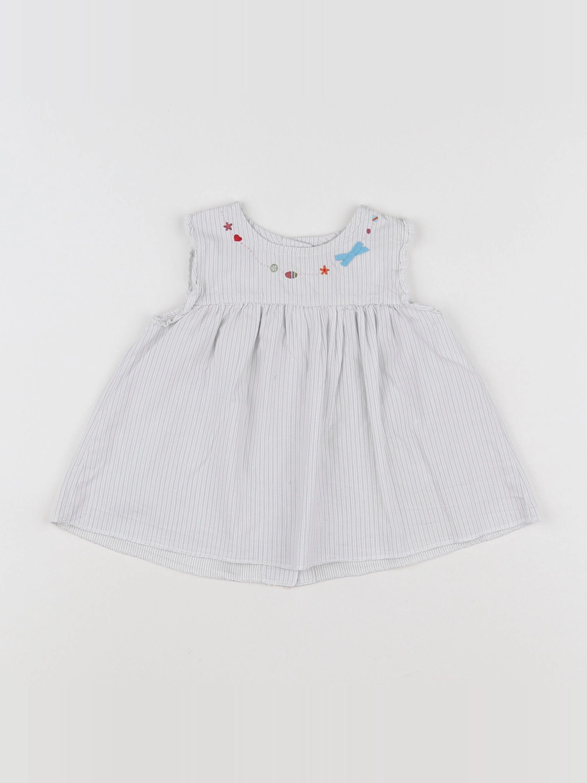 Petit Bateau - blouse gris - 12 mois