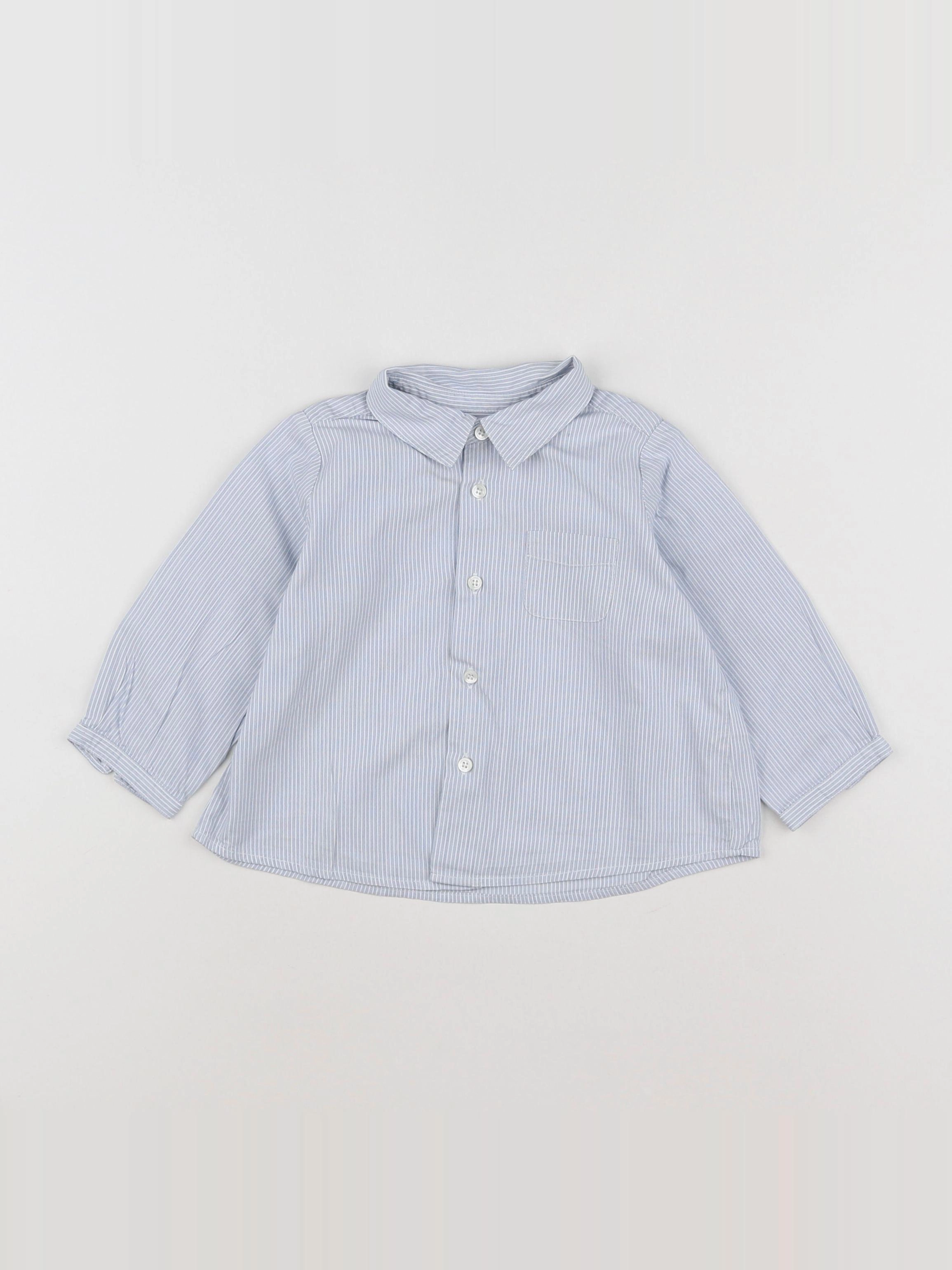Bonpoint - chemise bleu - 12 mois