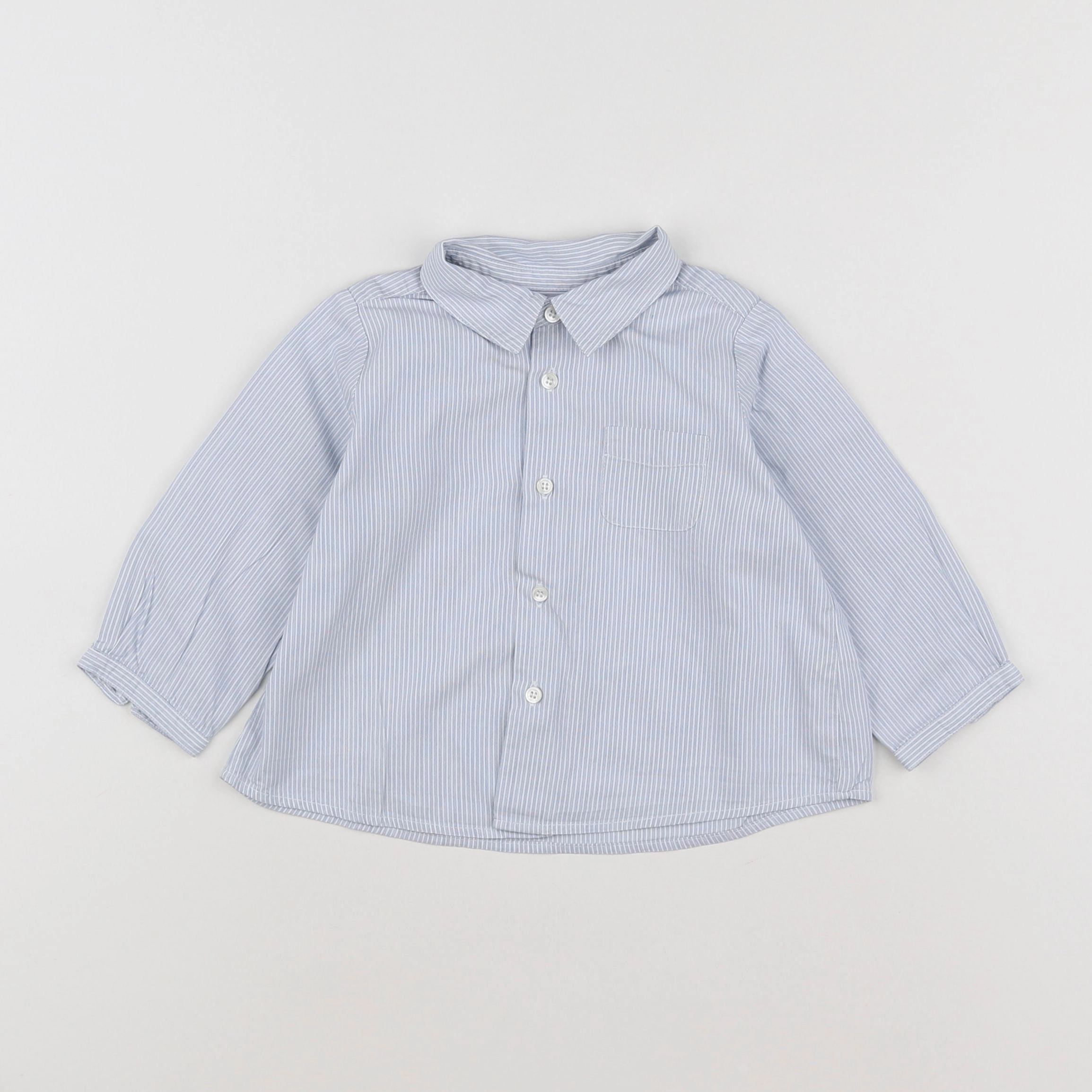 Bonpoint - chemise bleu - 12 mois