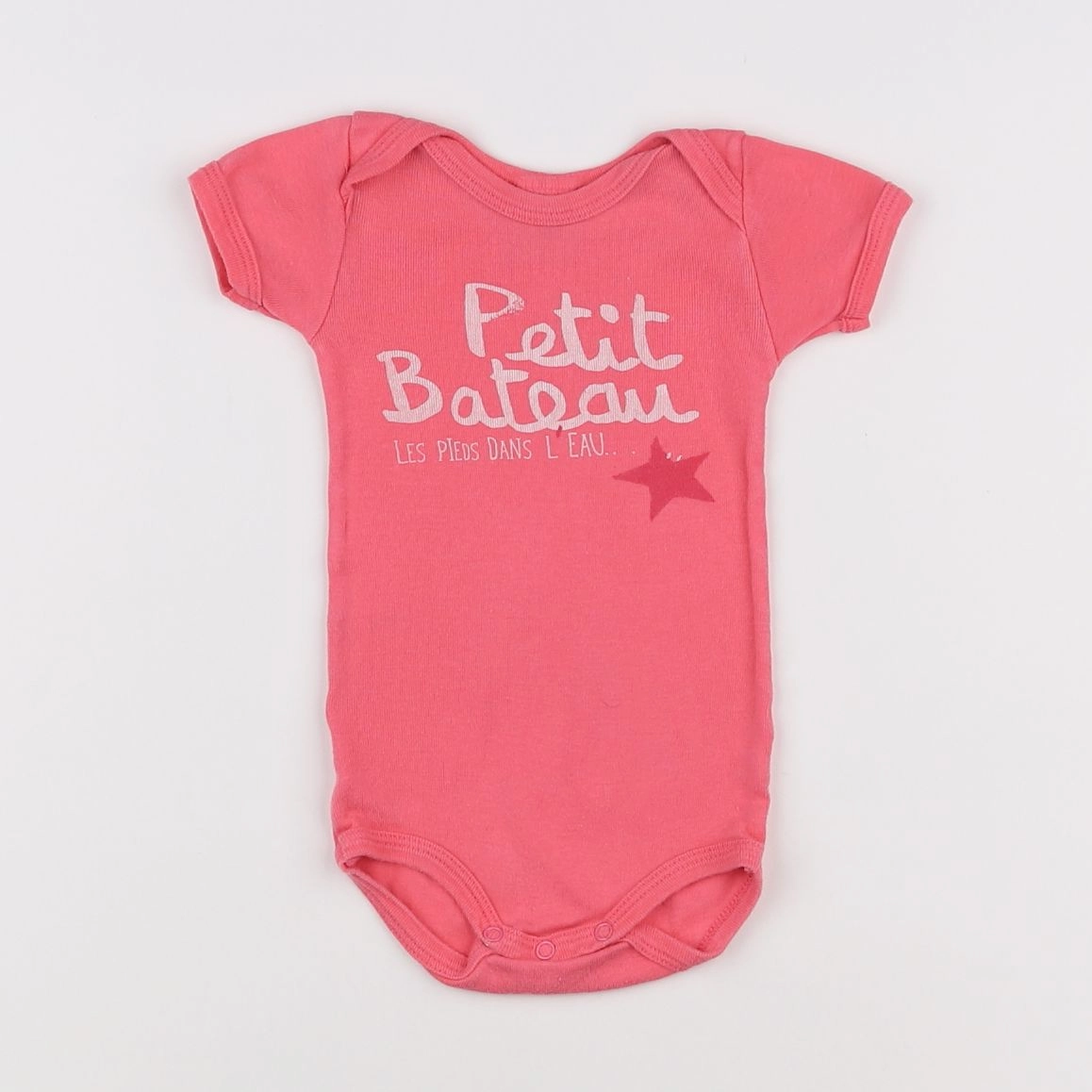 Petit Bateau - body rose - 3 mois