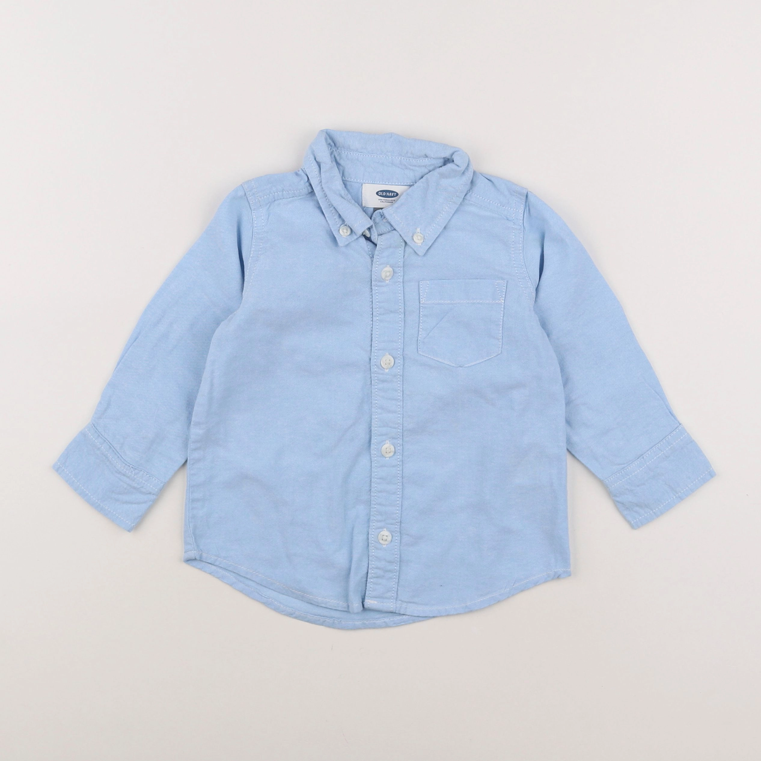 Old Navy - chemise bleu - 18 mois à 2 ans