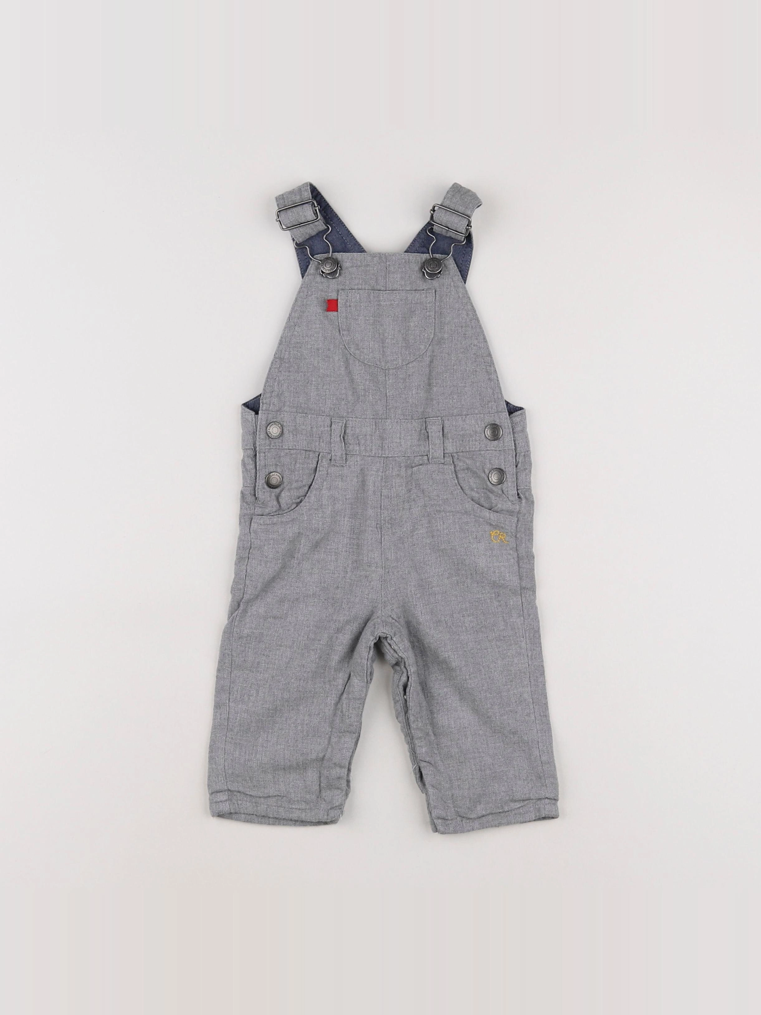 Cadet Rousselle - salopette gris - 6 mois