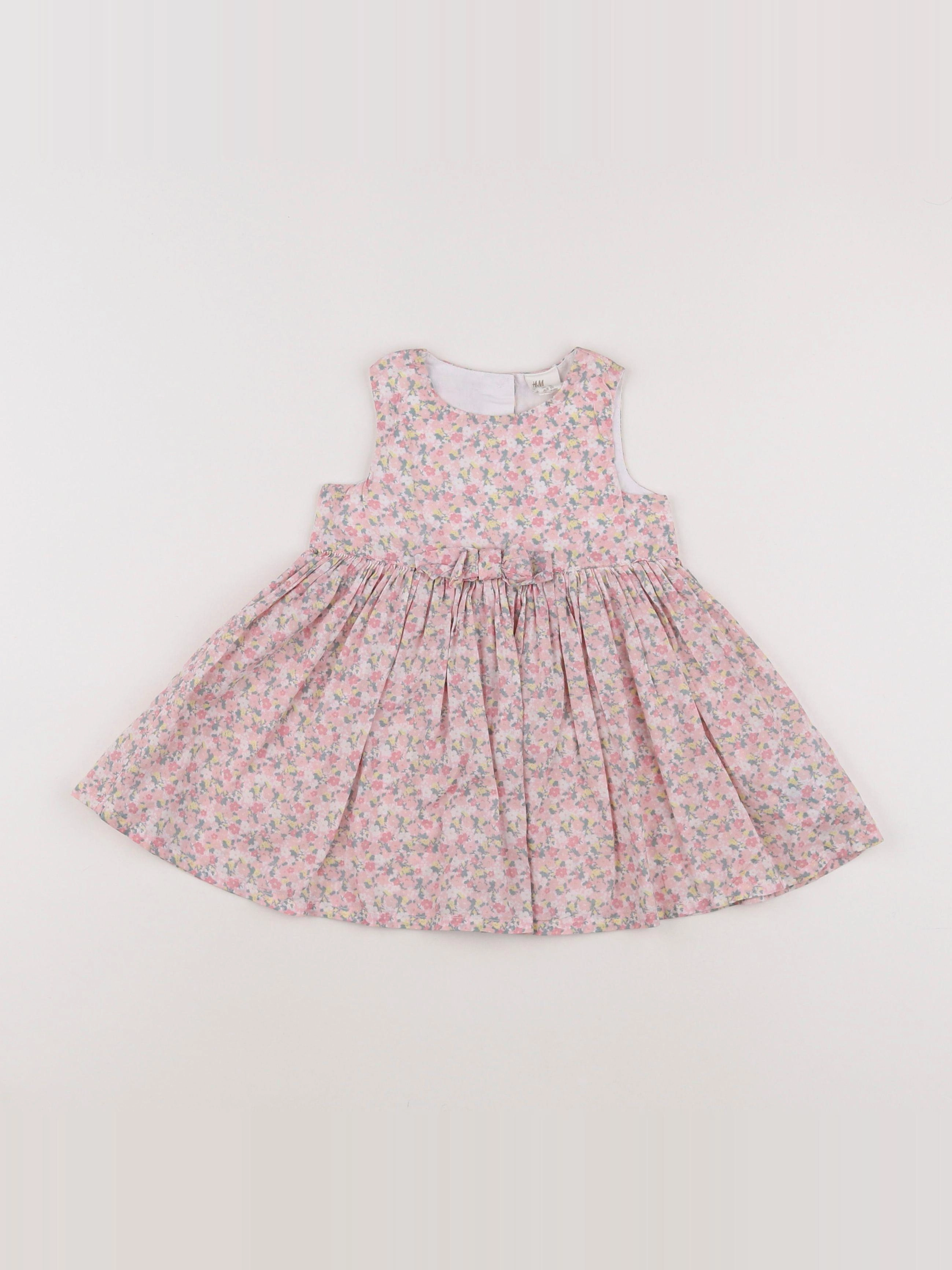 H&M - robe rose - 4/6 mois
