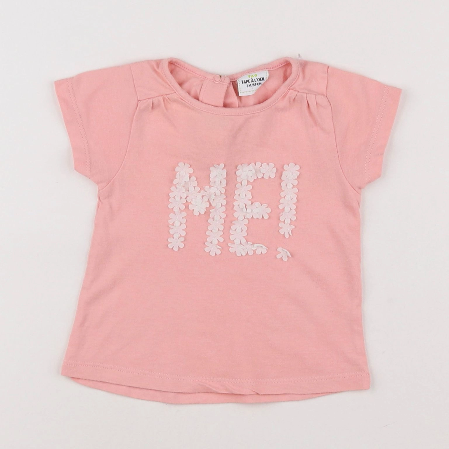 Tape à l'oeil - tee-shirt rose - 3 mois