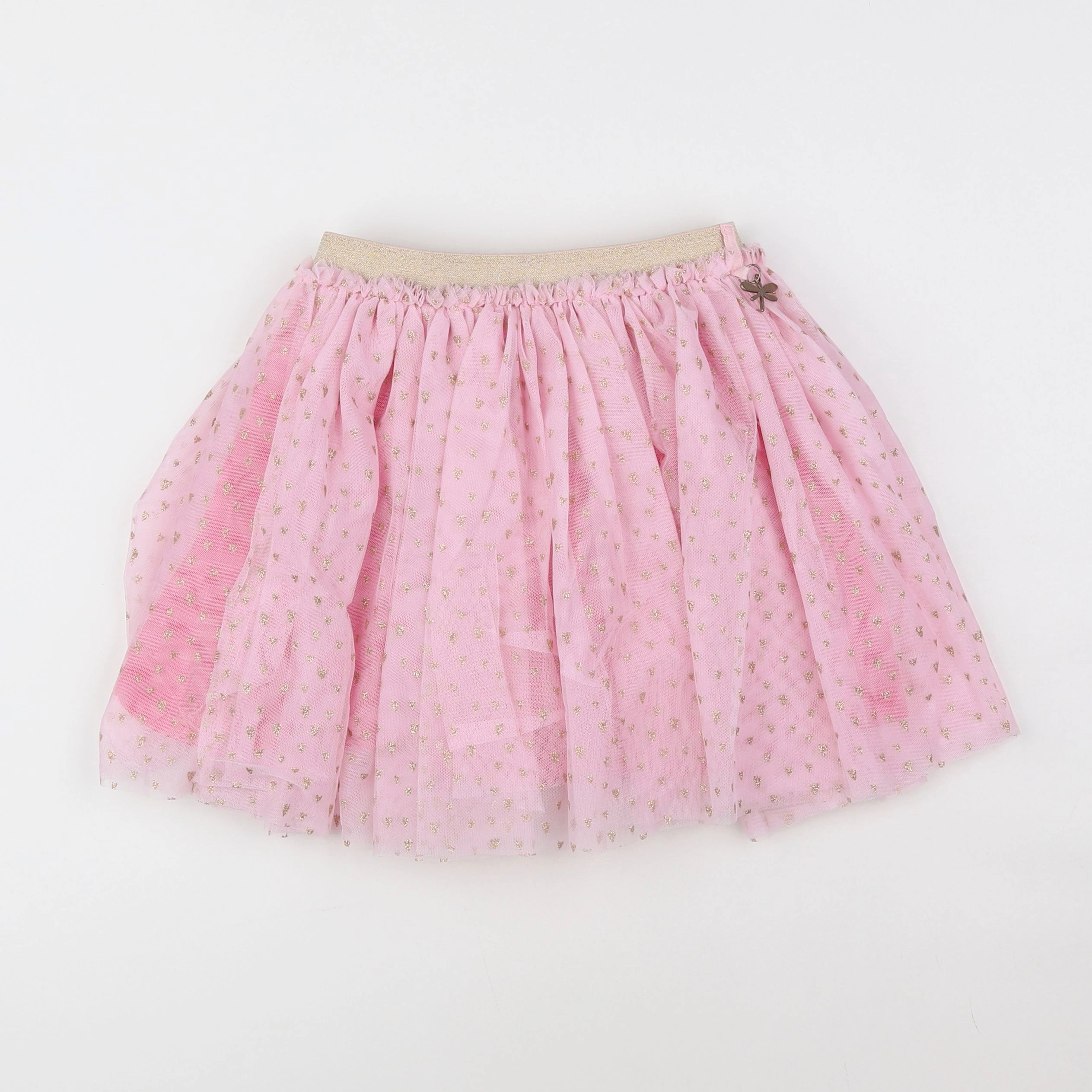 Vertbaudet - jupe rose, or - 10 ans