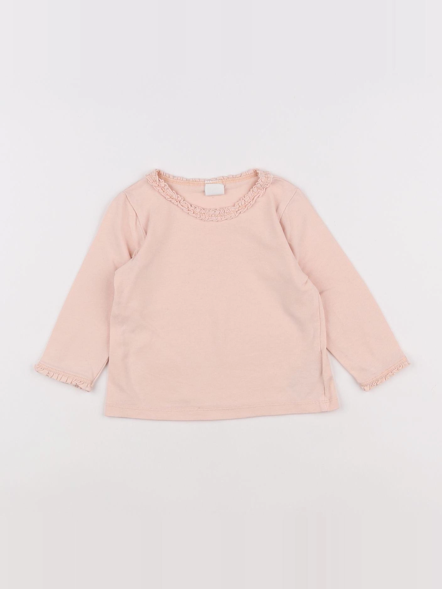 H&M - tee-shirt rose - 6/9 mois