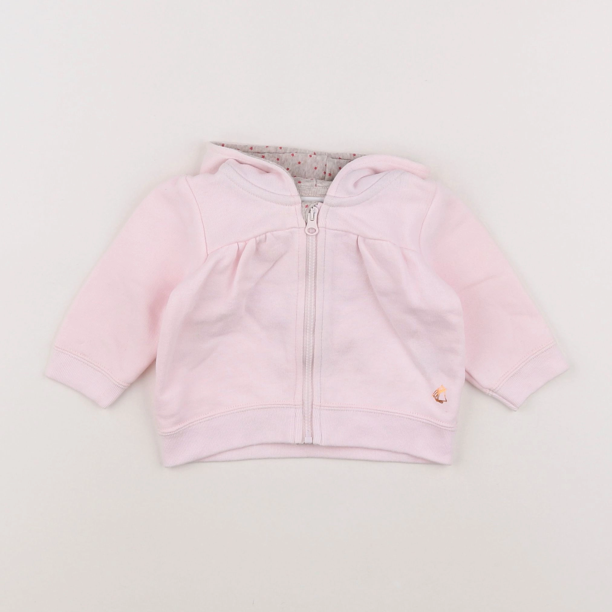 Petit Bateau - sweat rose - 3 mois