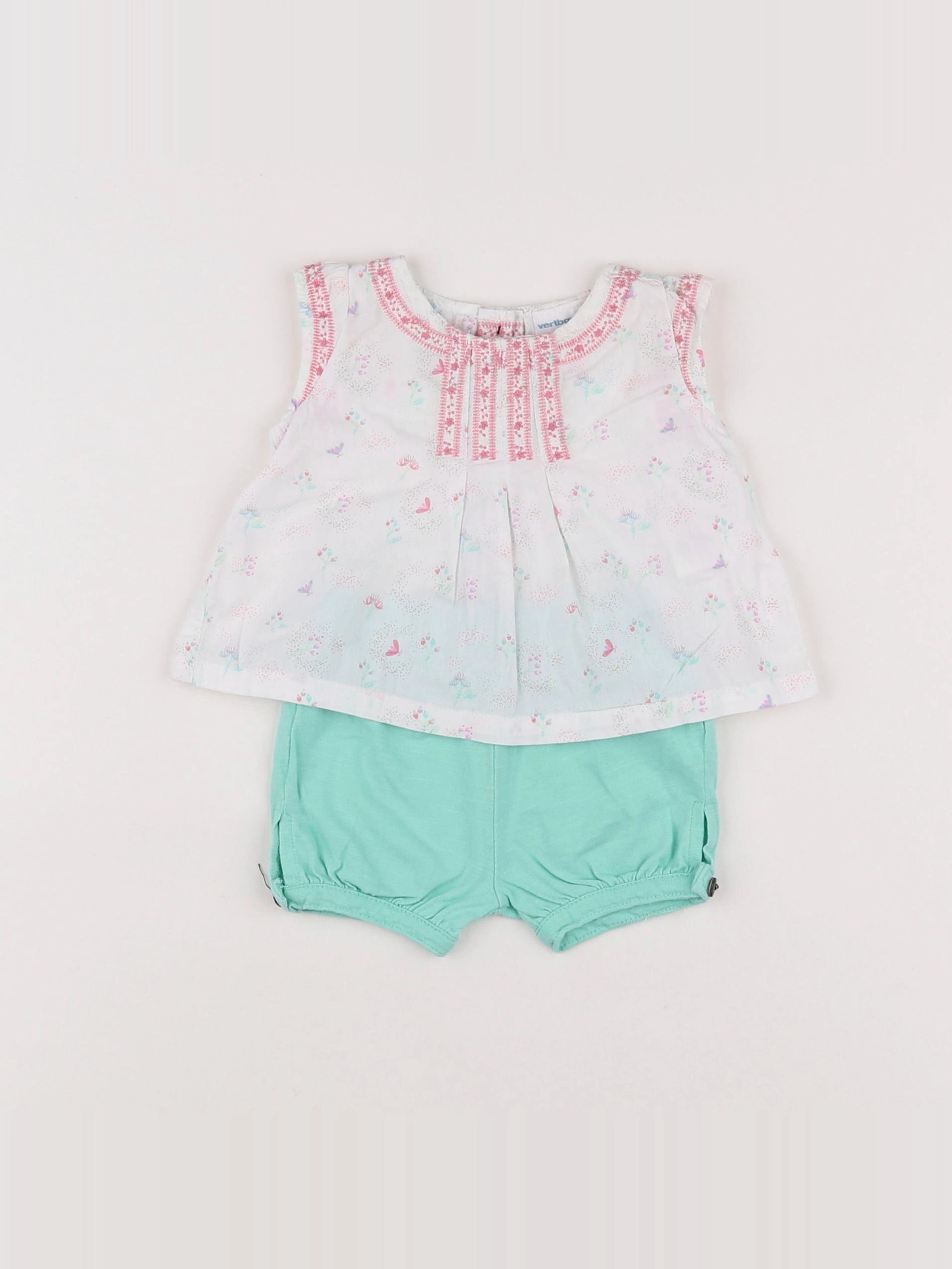 Vertbaudet - pyjama coton multicolore - 1 mois