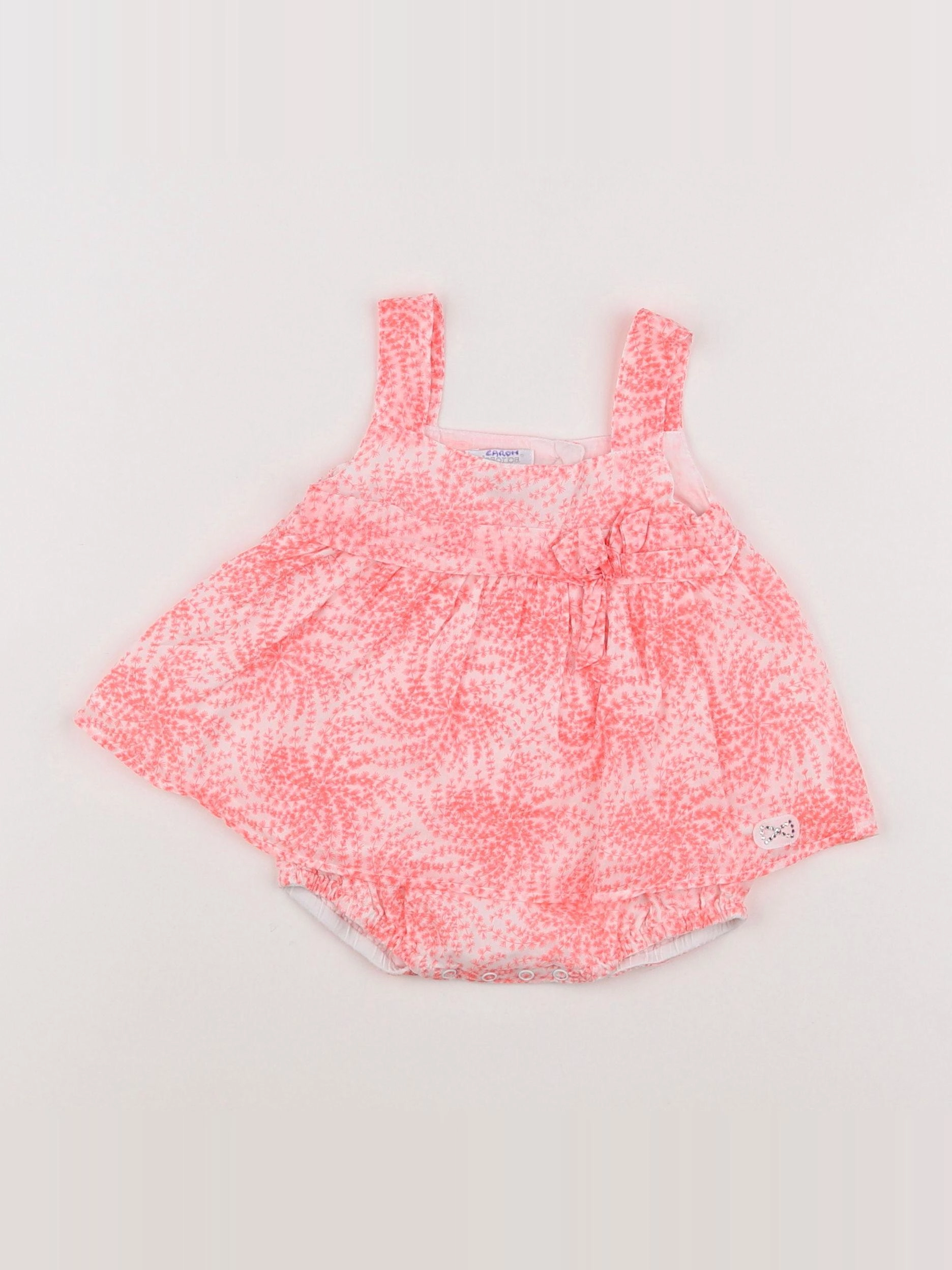 Absorba - robe blanc, orange - 3 mois