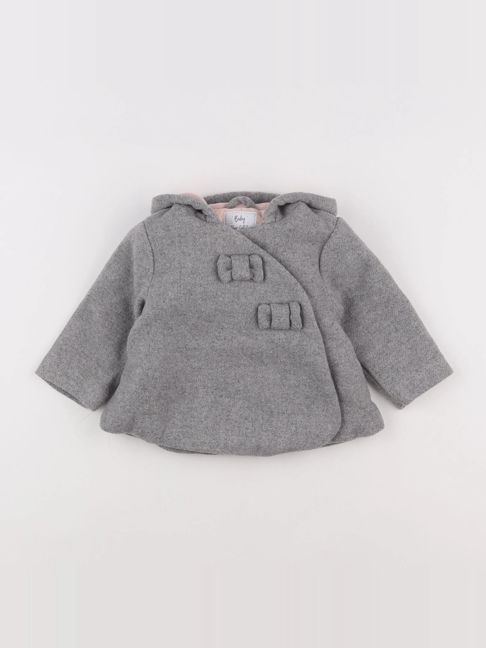 Vertbaudet - veste doublé gris - 6 mois