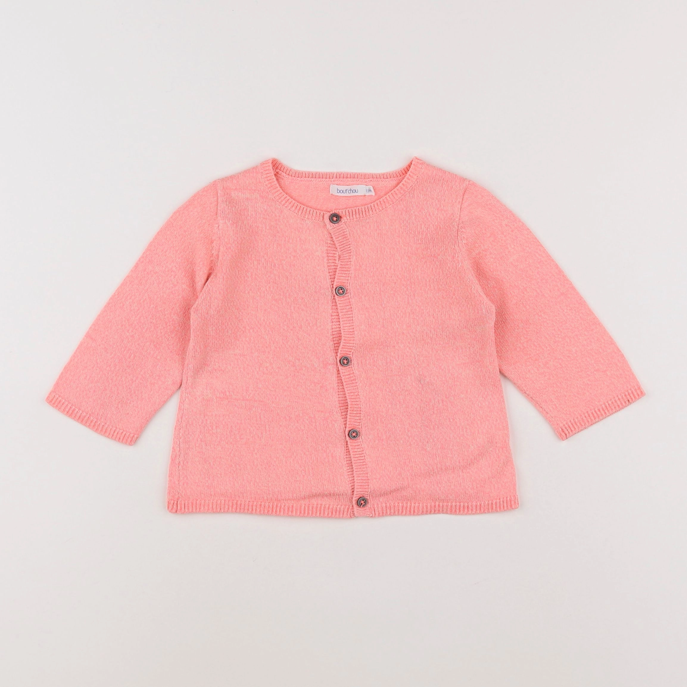 Boutchou - gilet rose - 12 mois