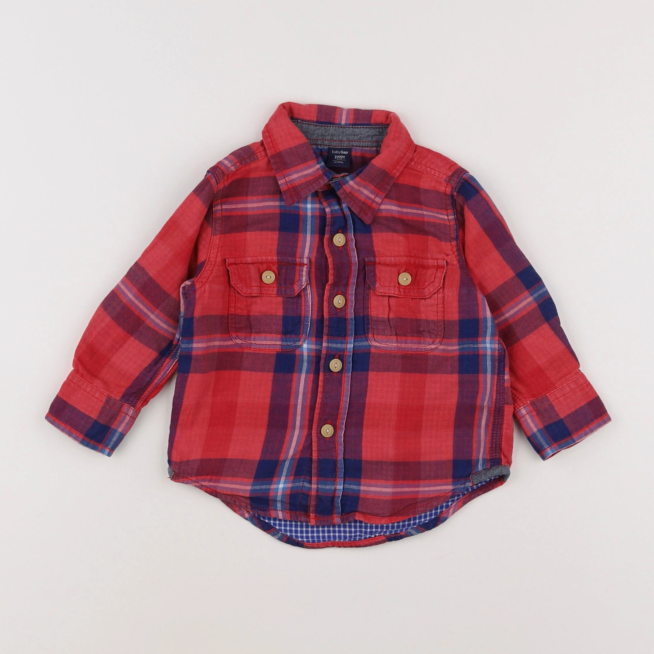 GAP - chemise rouge - 6/12 mois