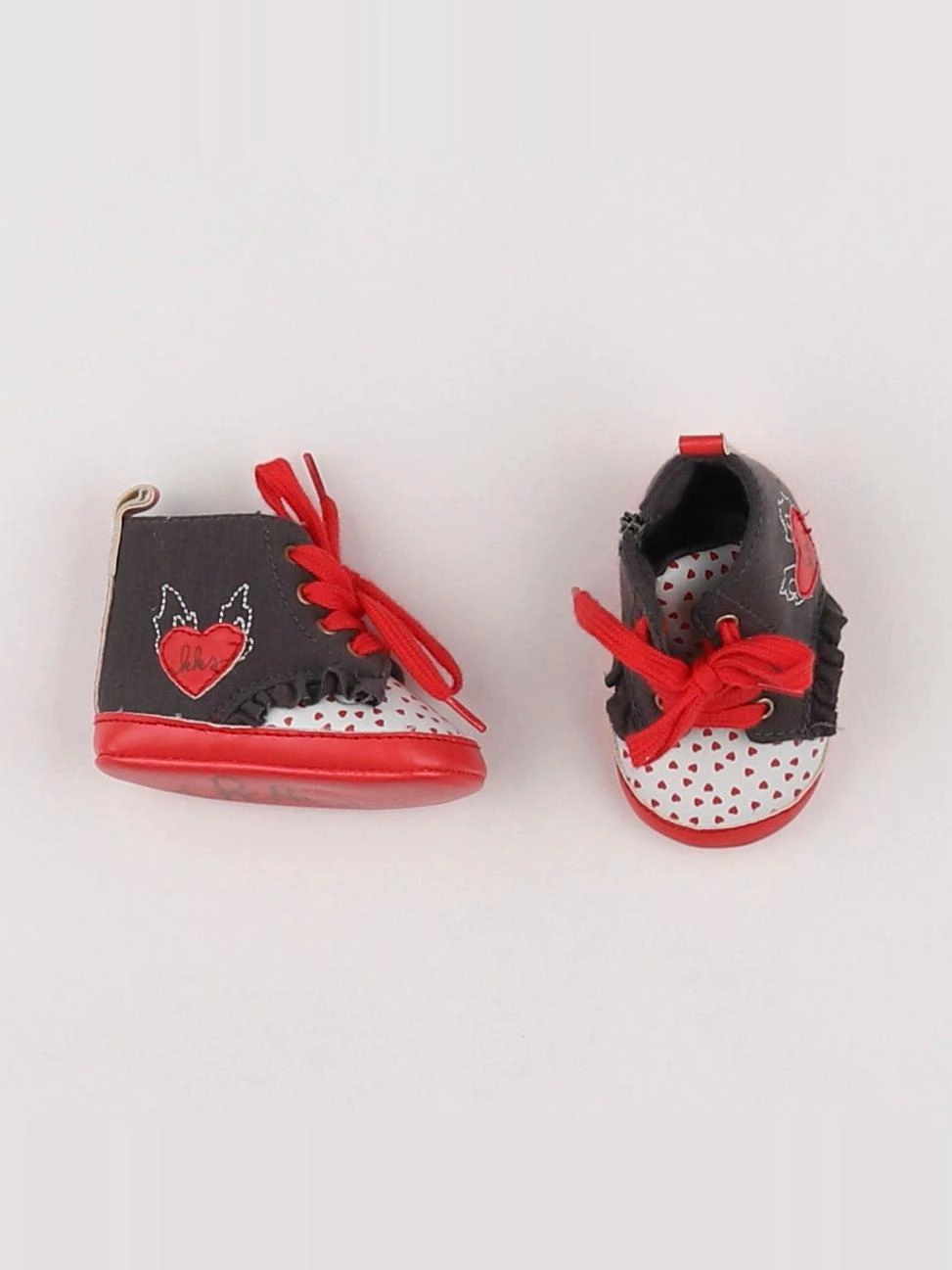 IKKS - chaussons gris, rouge - pointure 17