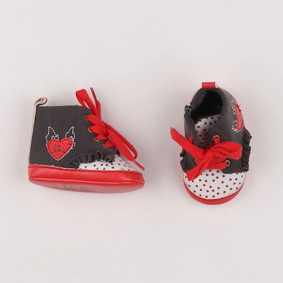 IKKS - chaussons gris, rouge - pointure 17