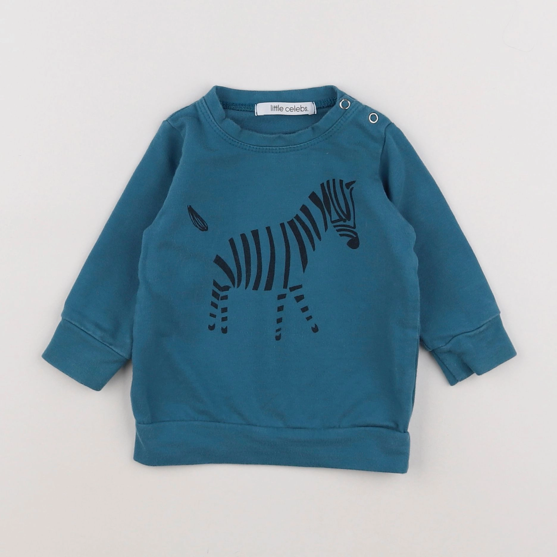 Little Celebs - sweat bleu - 6 mois