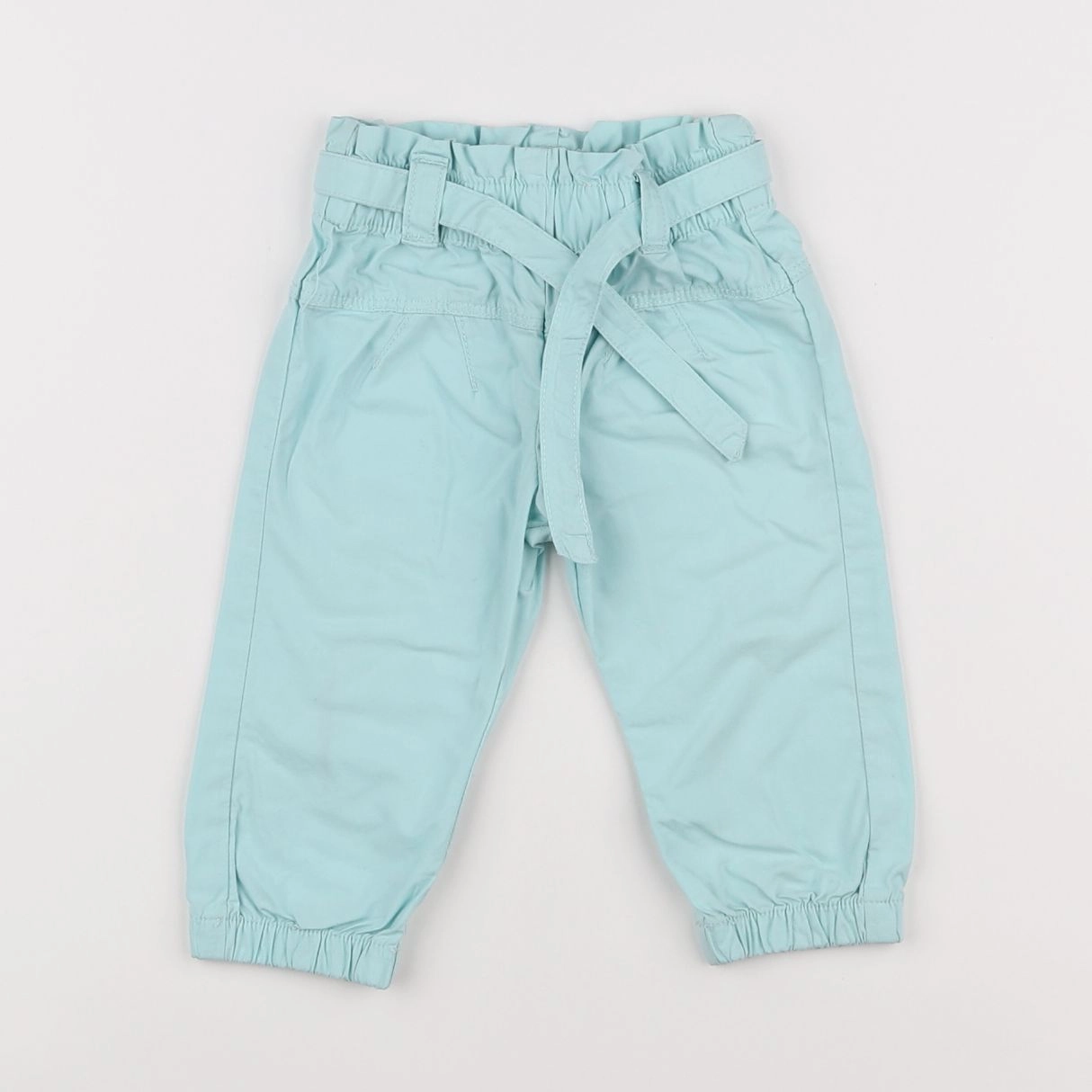 Vertbaudet - pantalon bleu, vert - 9 mois