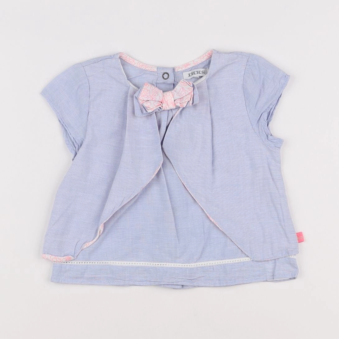IKKS - blouse bleu - 18 mois
