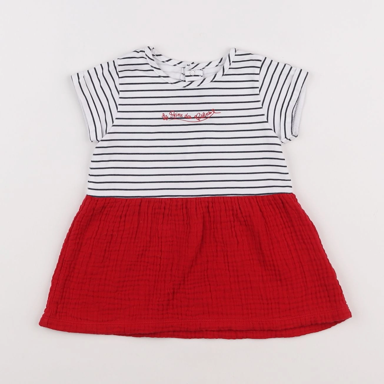 Terre de marins - robe blanc, rouge - 9 mois