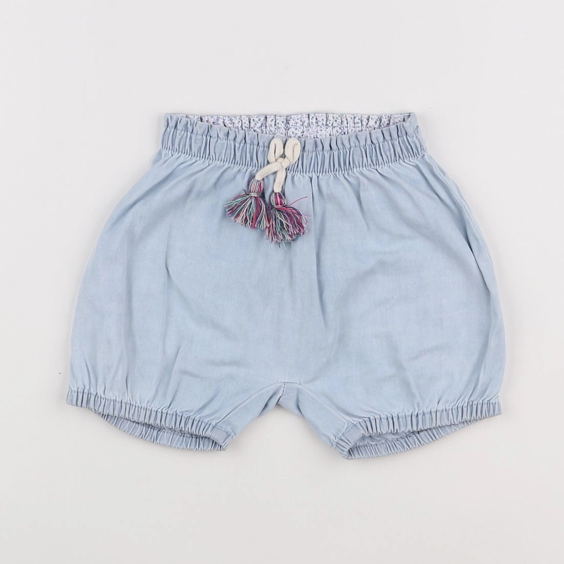 Zara - short bleu - 6/9 mois