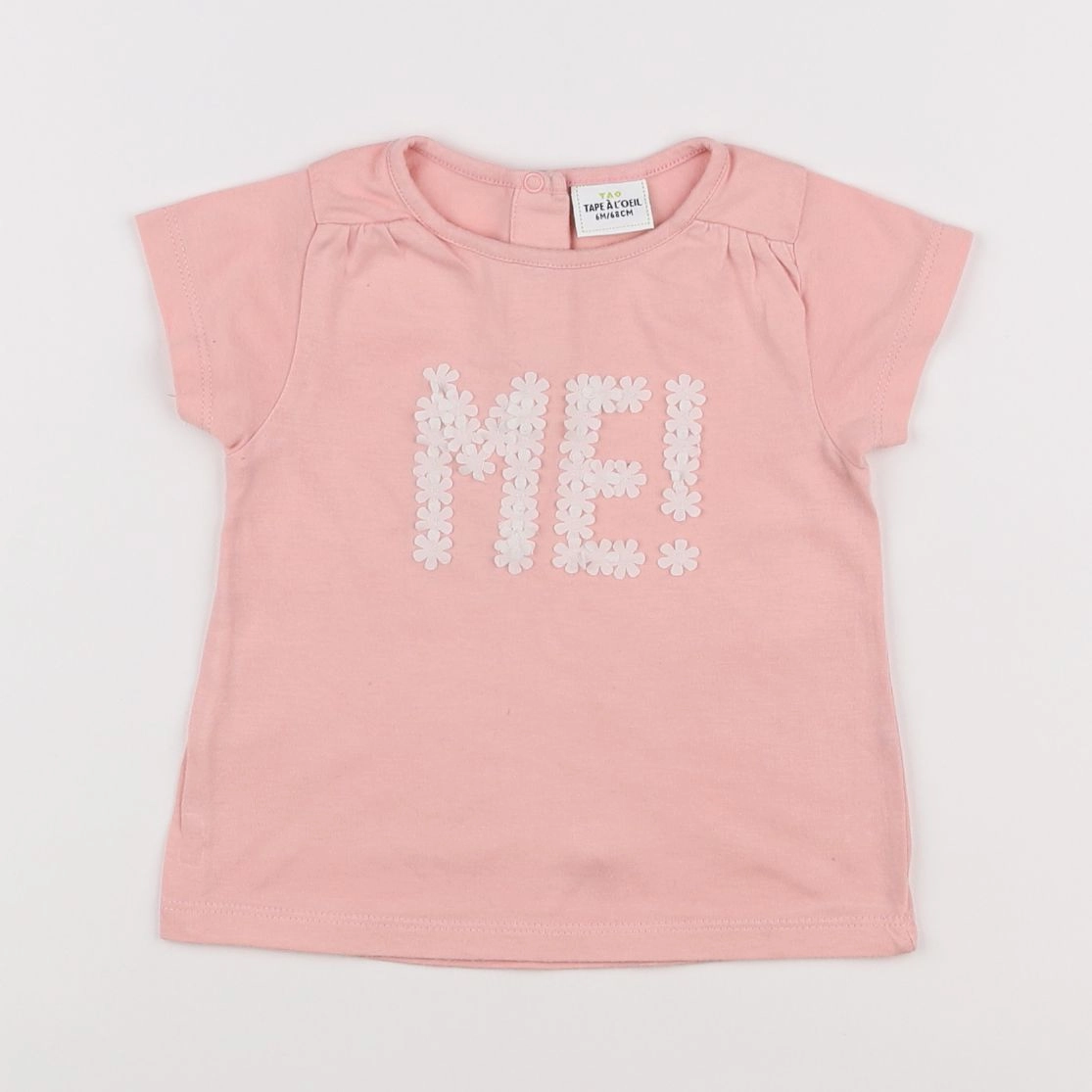 Tape à l'oeil - tee-shirt rose - 6 mois
