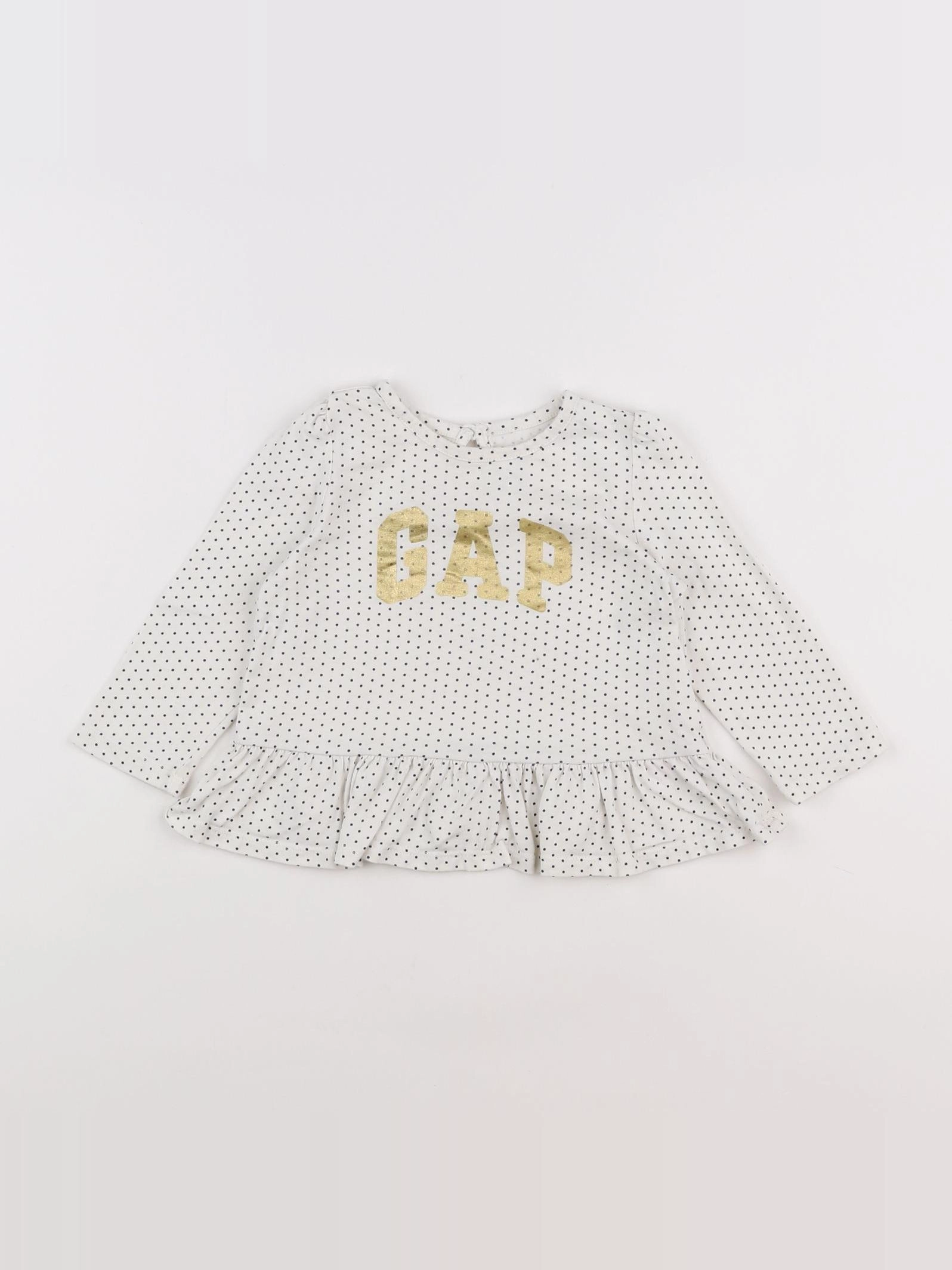 GAP - tee-shirt noir, or - 12/18 mois