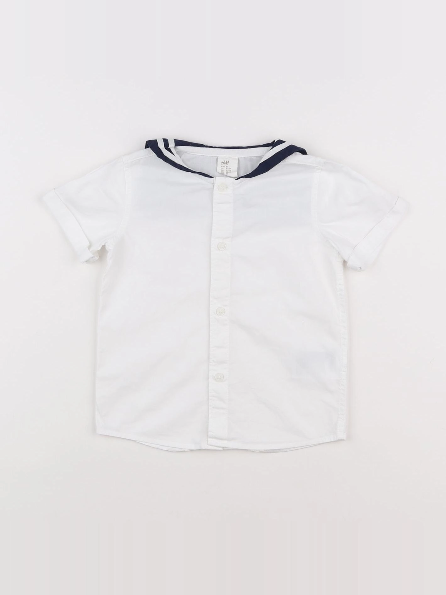 H&M - chemise blanc - 9/12 mois