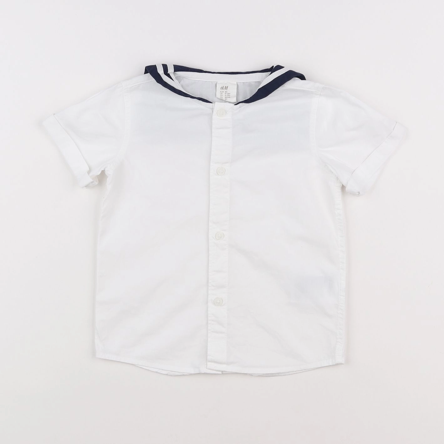 H&M - chemise blanc - 9/12 mois