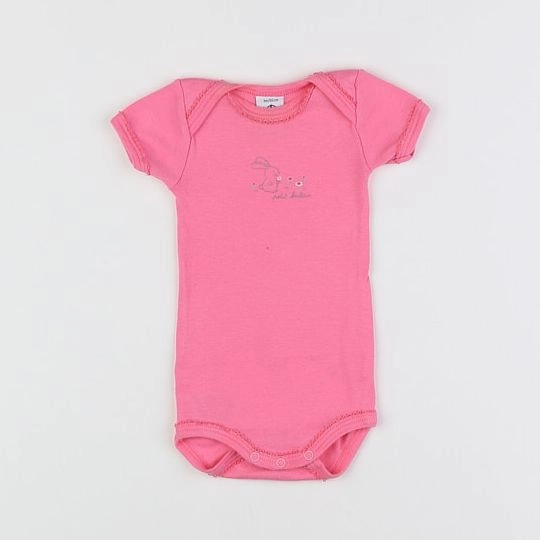 Petit Bateau - body rose - 3 mois