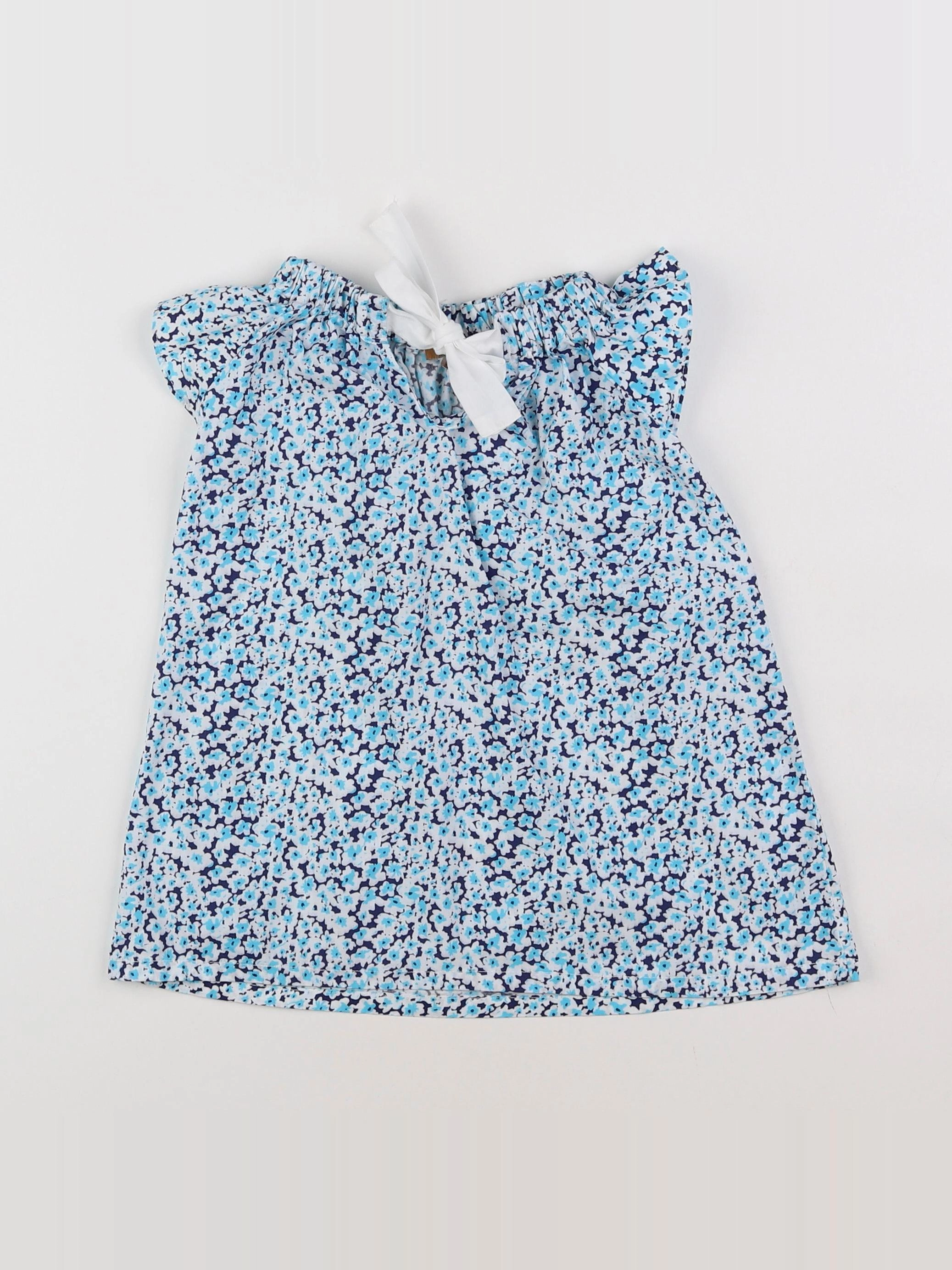 Louis et Victorie - robe bleu - 12 mois