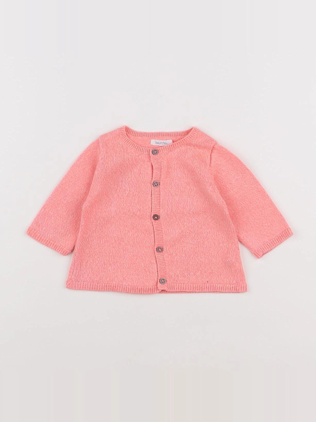 Boutchou - gilet rose, orange - 3 mois