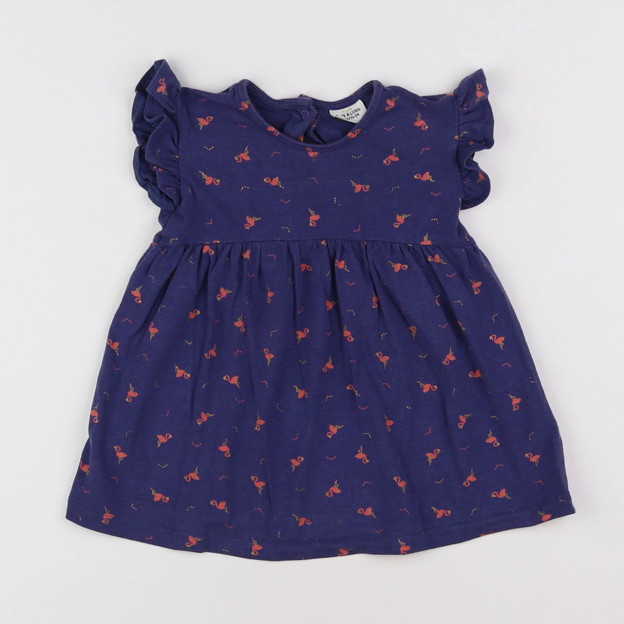 Tape à l'oeil - robe bleu - 12 mois