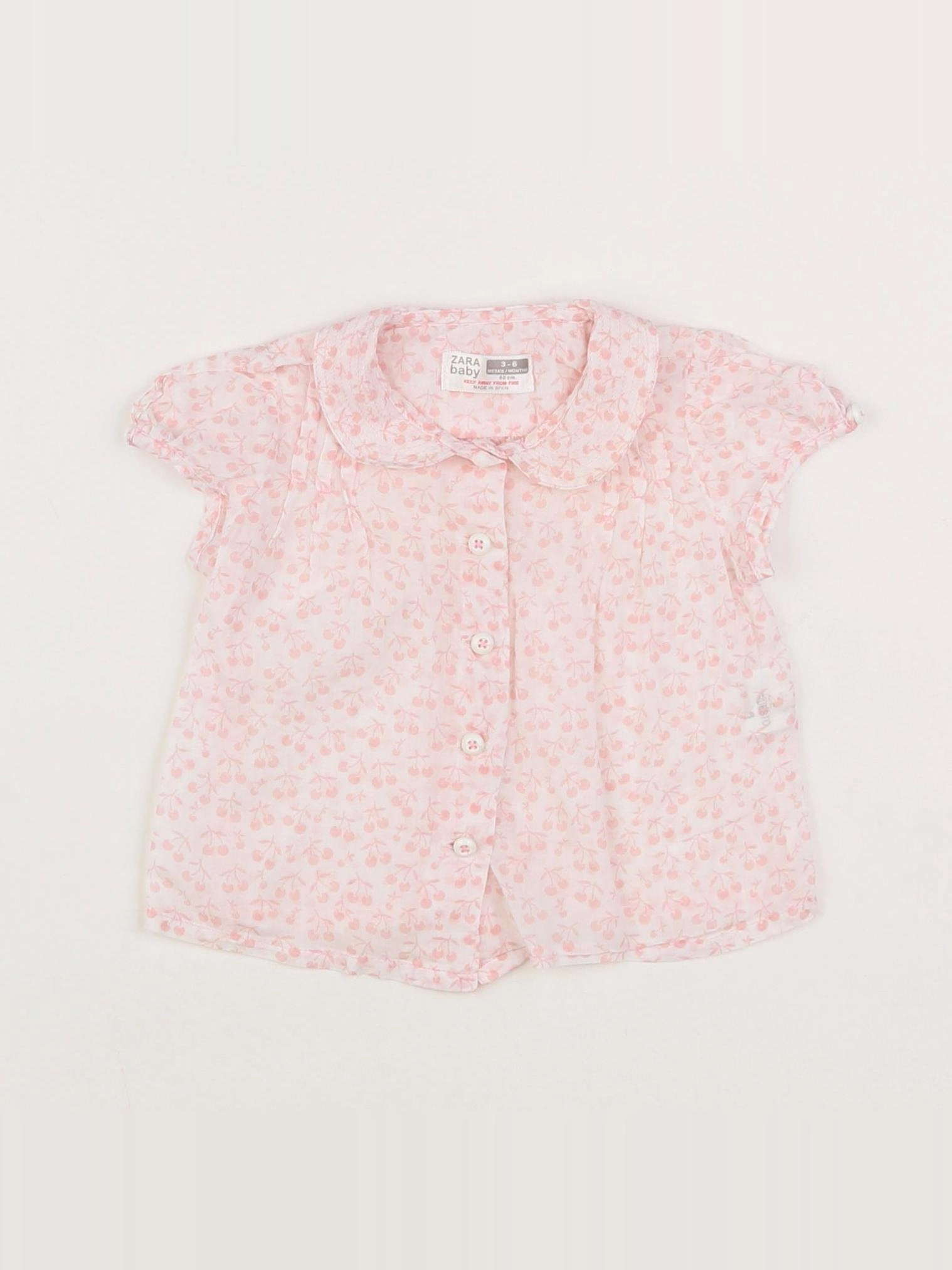 Zara - blouse rose - 3/6 mois