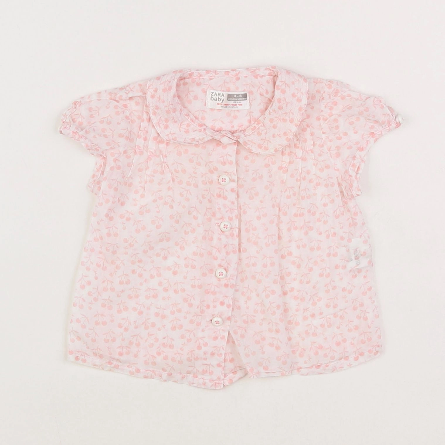 Zara - blouse rose - 3/6 mois