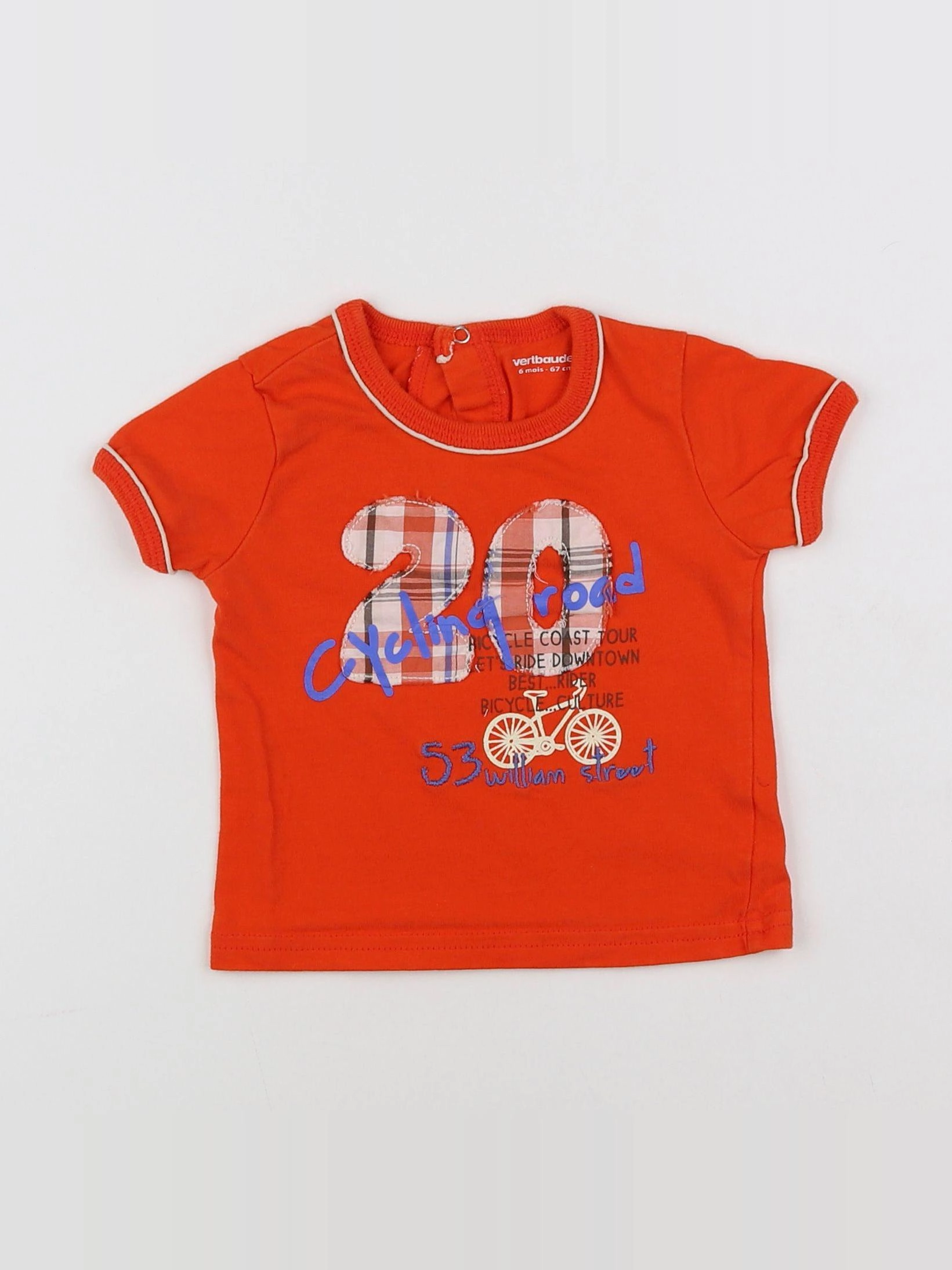 Vertbaudet - tee-shirt orange - 6 mois
