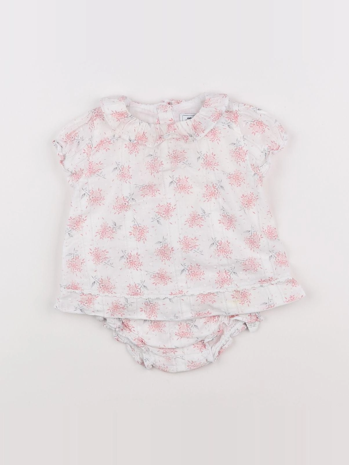 Tartine & Chocolat - robe blanc, rose - 12 mois