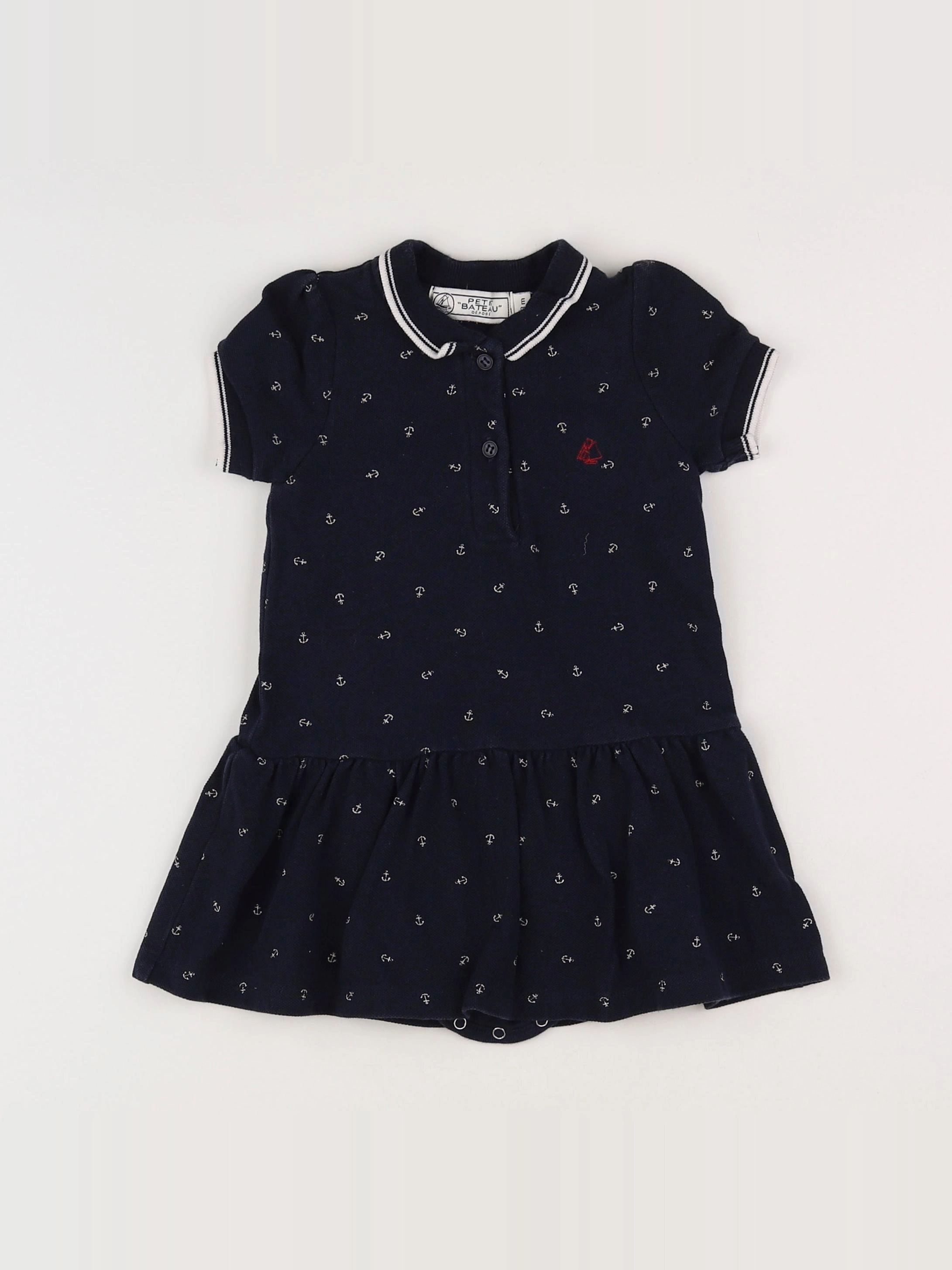 Petit Bateau - robe bleu - 18 mois