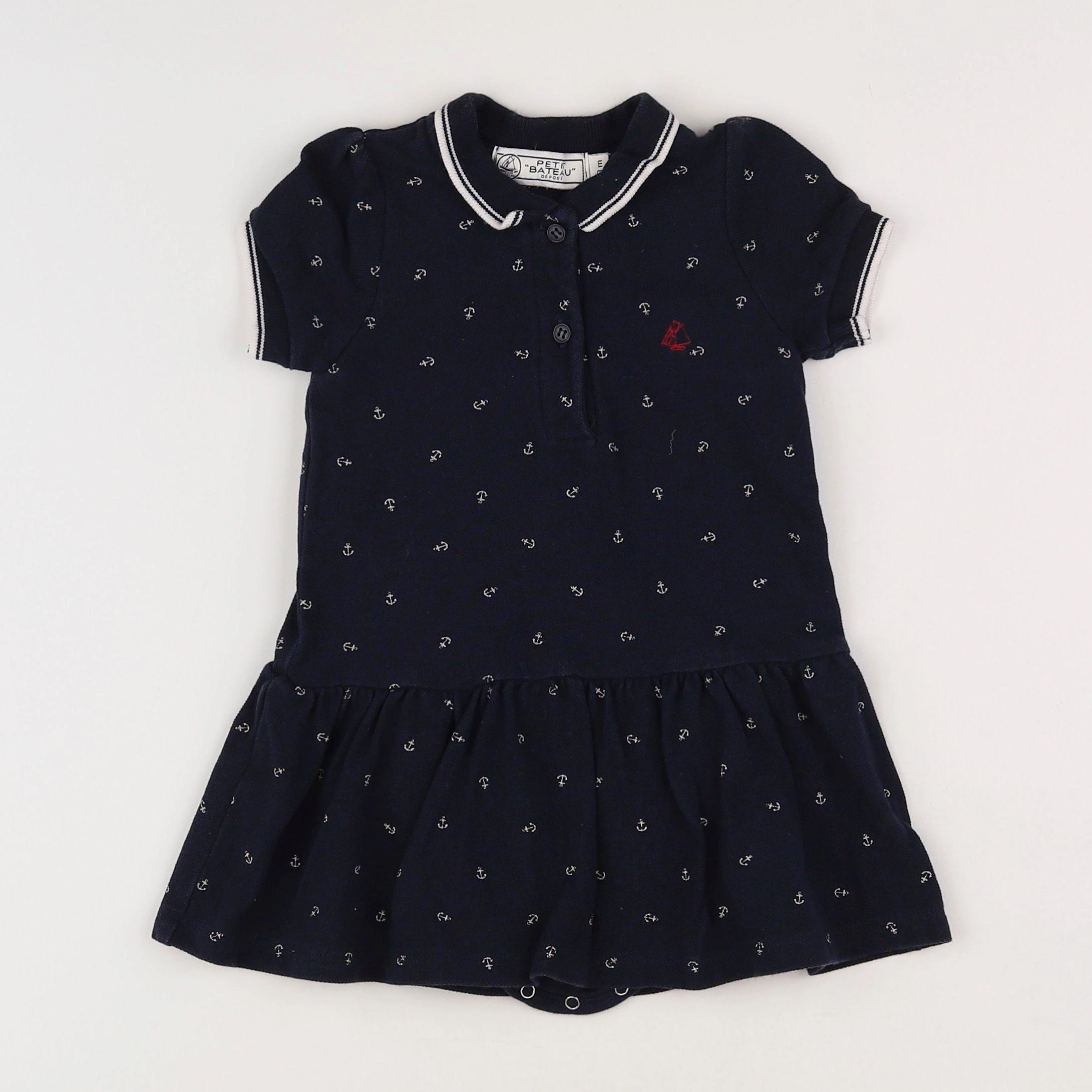 Petit Bateau - robe bleu - 18 mois