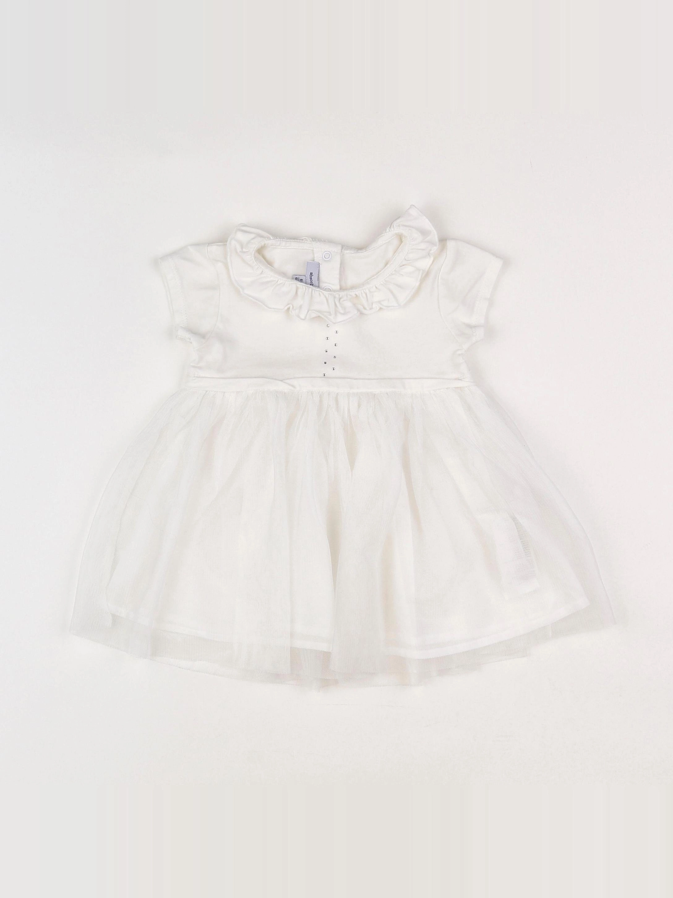 Absorba - robe blanc - 6 mois