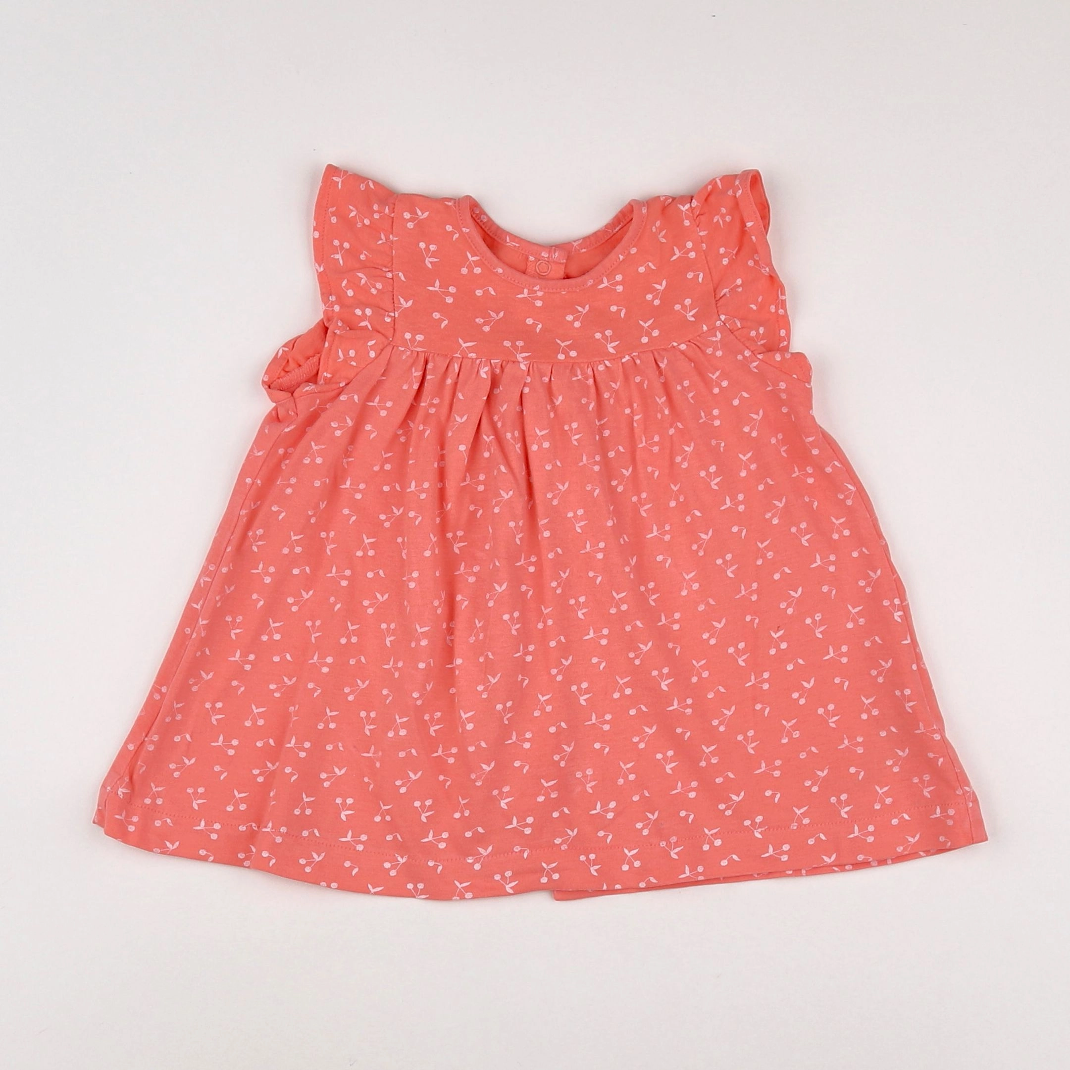 Vertbaudet - robe orange - 6 mois