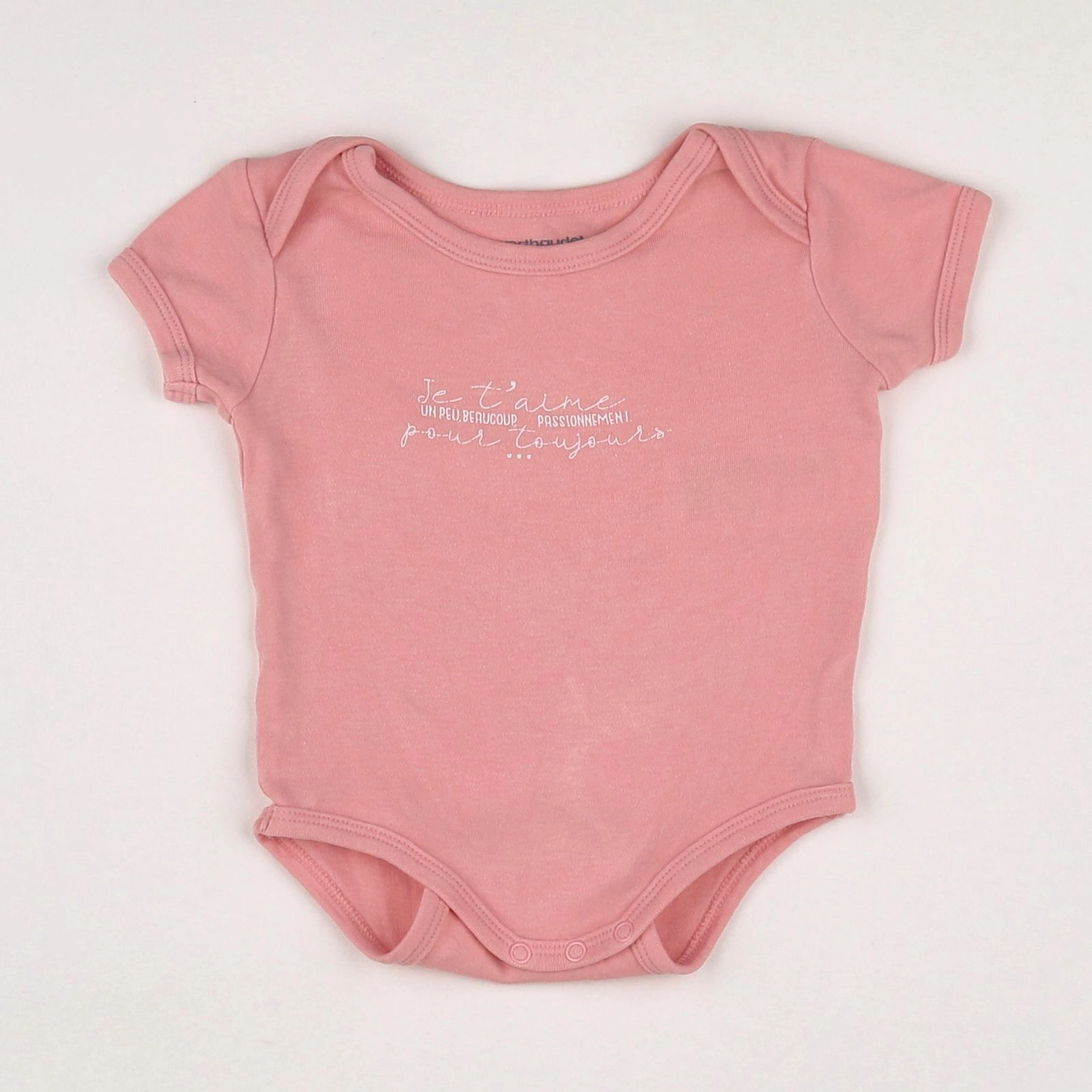 Vertbaudet - body rose - 6 mois