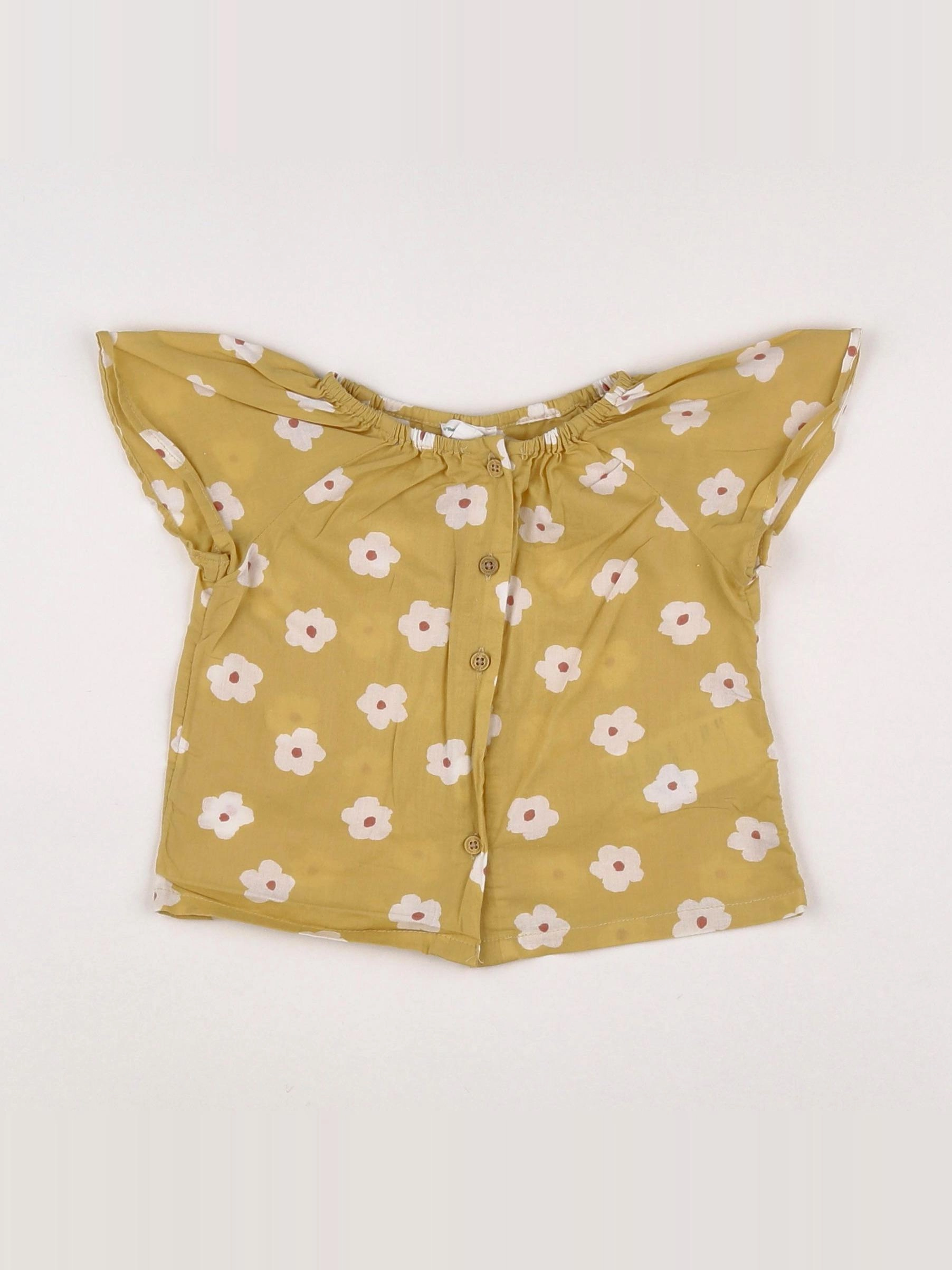 Vertbaudet - blouse jaune - 9 mois