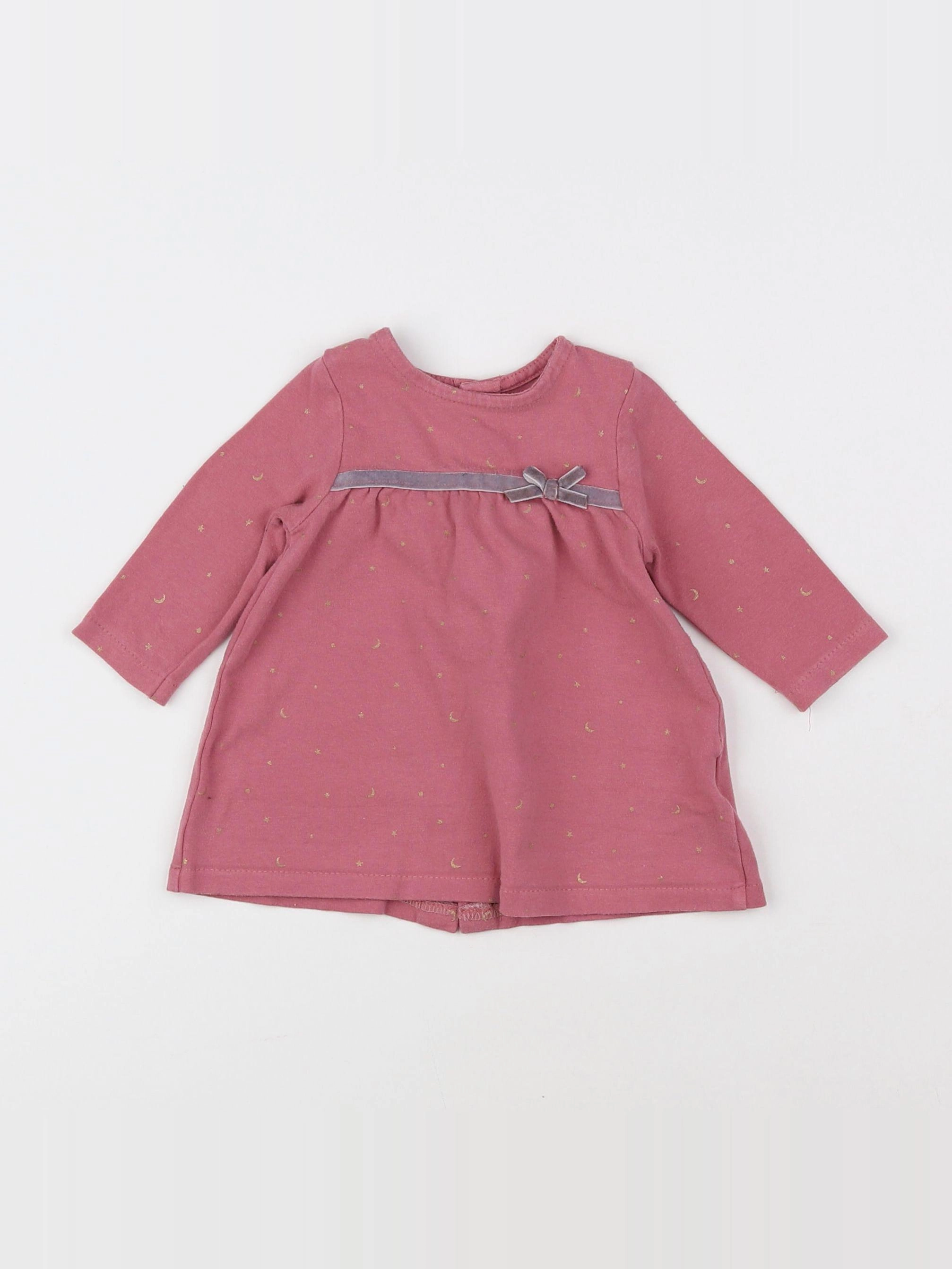 Vertbaudet - robe rose - 3 mois