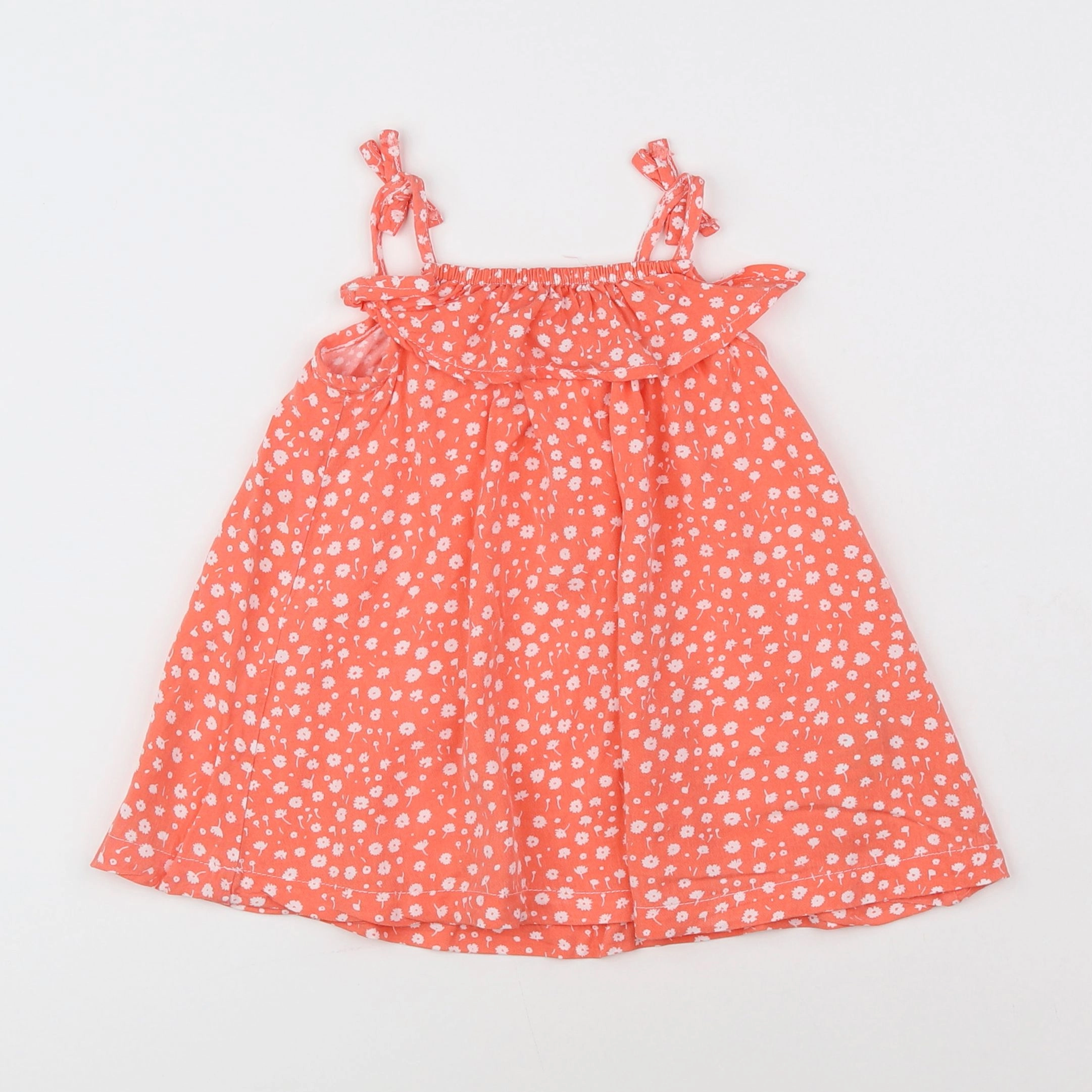 Vertbaudet - robe orange - 9 mois
