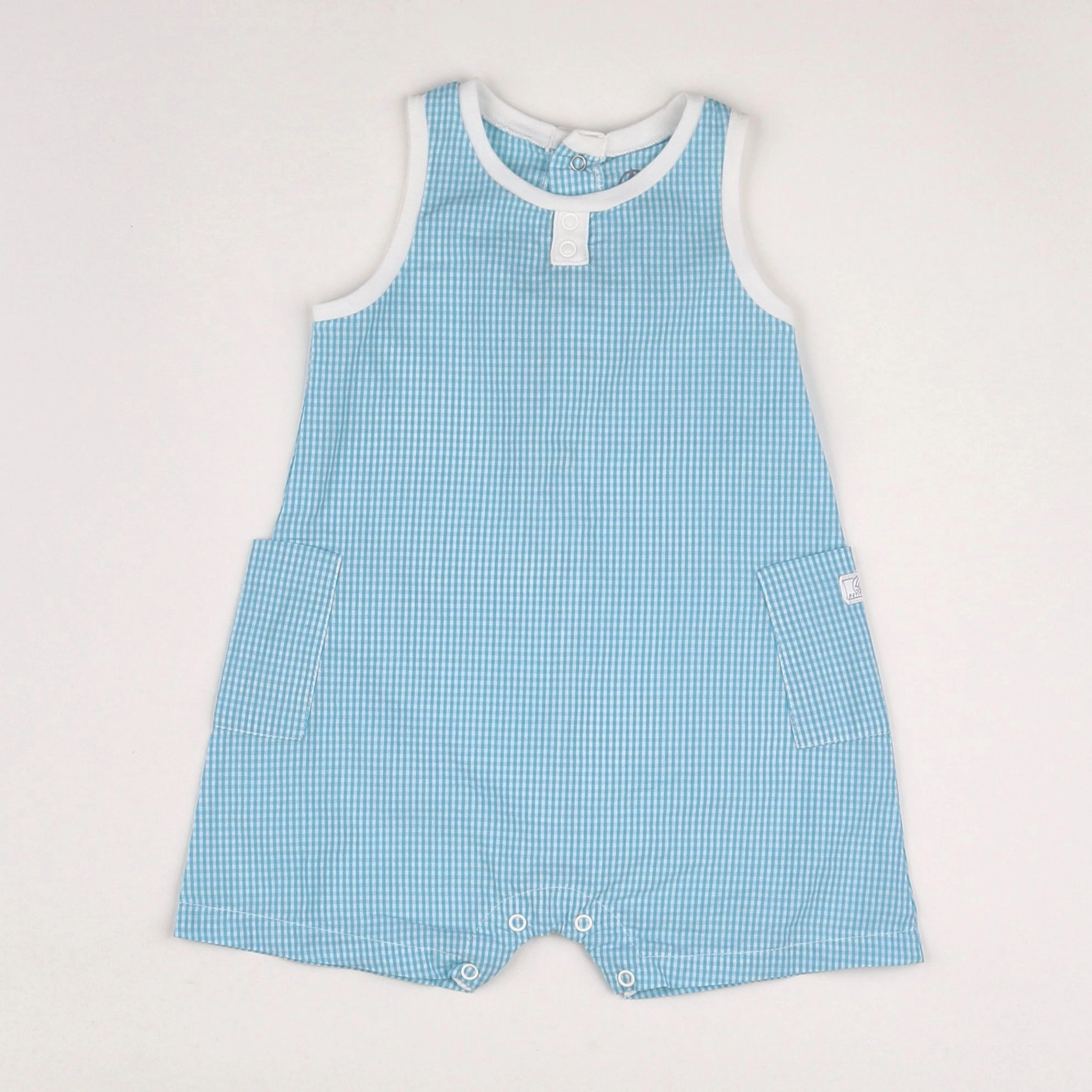 Petit Bateau - combinaison blanc, bleu - 3 mois