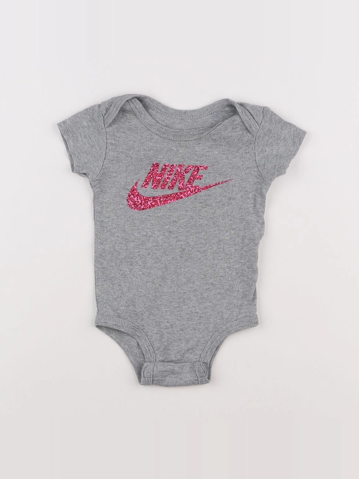 Nike - body gris, rose - 1/6 mois