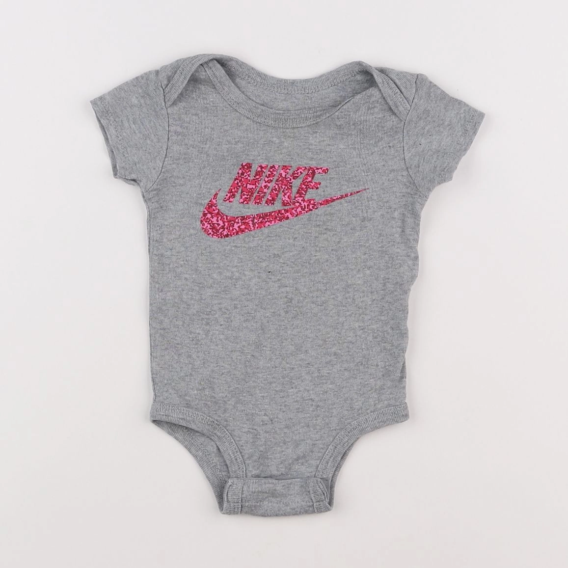 Nike - body gris, rose - 1/6 mois