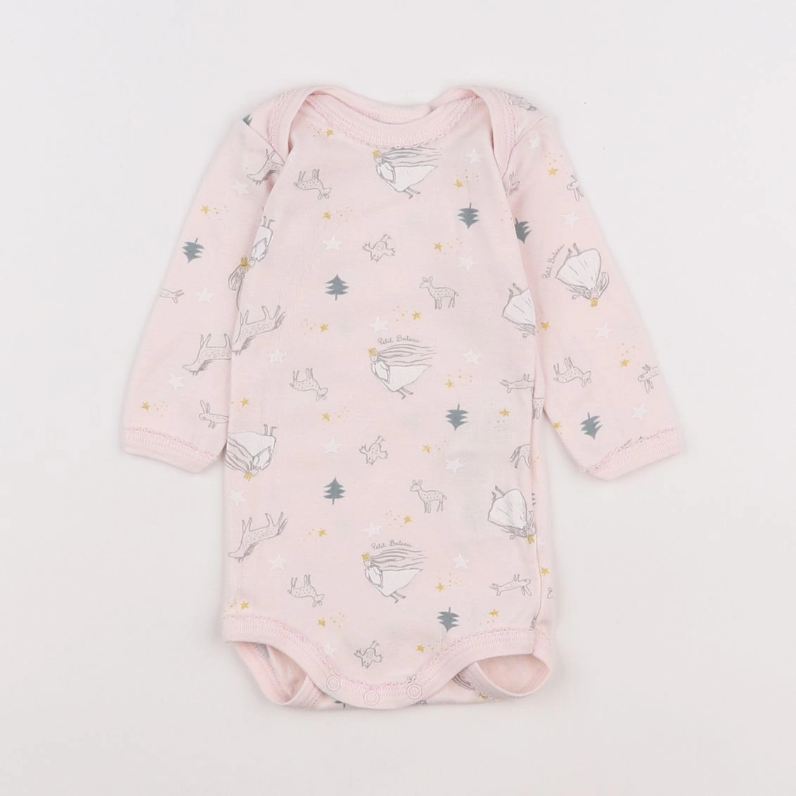 Petit Bateau - body rose - 3 mois