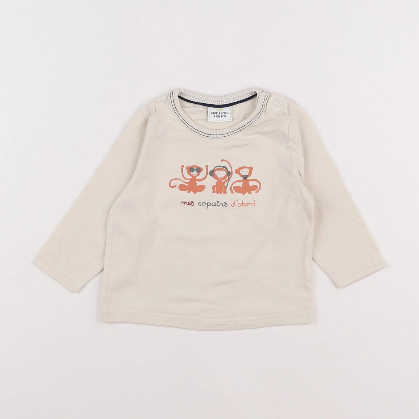 Tape à l'oeil - tee-shirt beige - 6 mois
