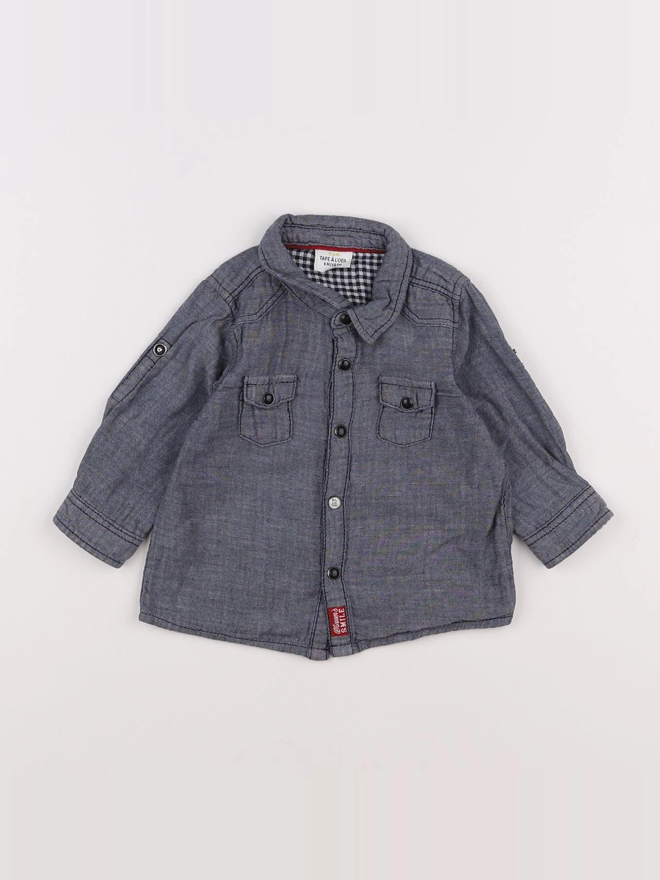 Tape à l'oeil - chemise bleu - 6 mois