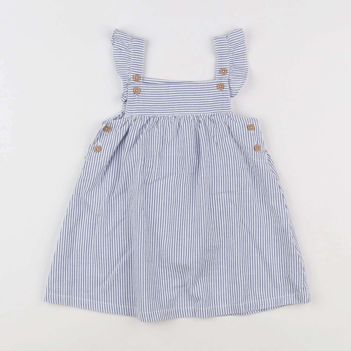 Boutchou - robe blanc, bleu - 9 mois